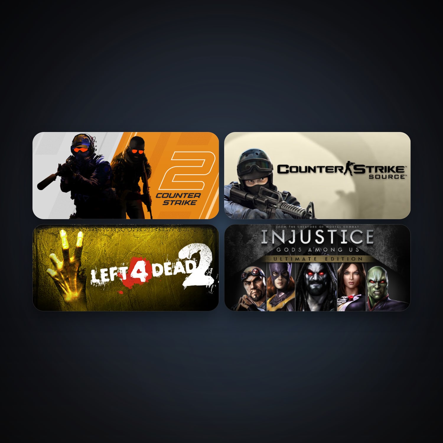 Counter-Strike: Source + Left 4 Dead 2, 4 games, Steam 10, clean — HabibiAccounts