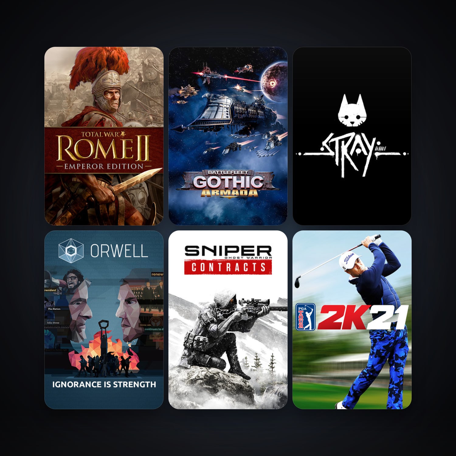 Total War: ROME II - Emperor Edition + Battlefleet Gothic: Armada, 7 games, clean — HabibiAccounts