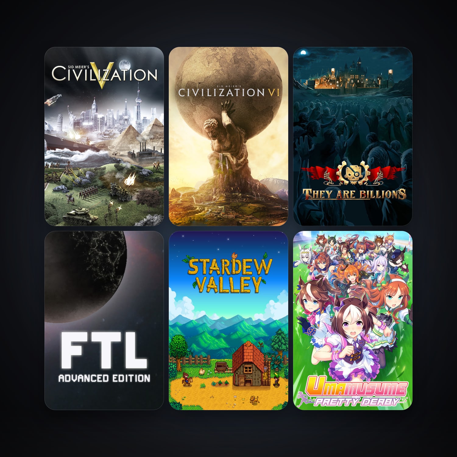 Sid Meier's Civilization V + FTL: Faster Than Light, 42 games, clean — HabibiAccounts