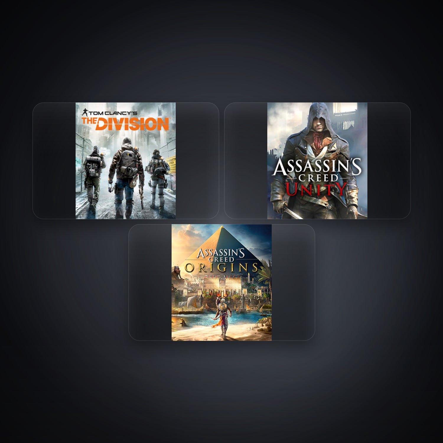 Ubisoft Tom Clancy's The Division + Assassin's Creed Unity — CA — 3 games — HabibiAccounts