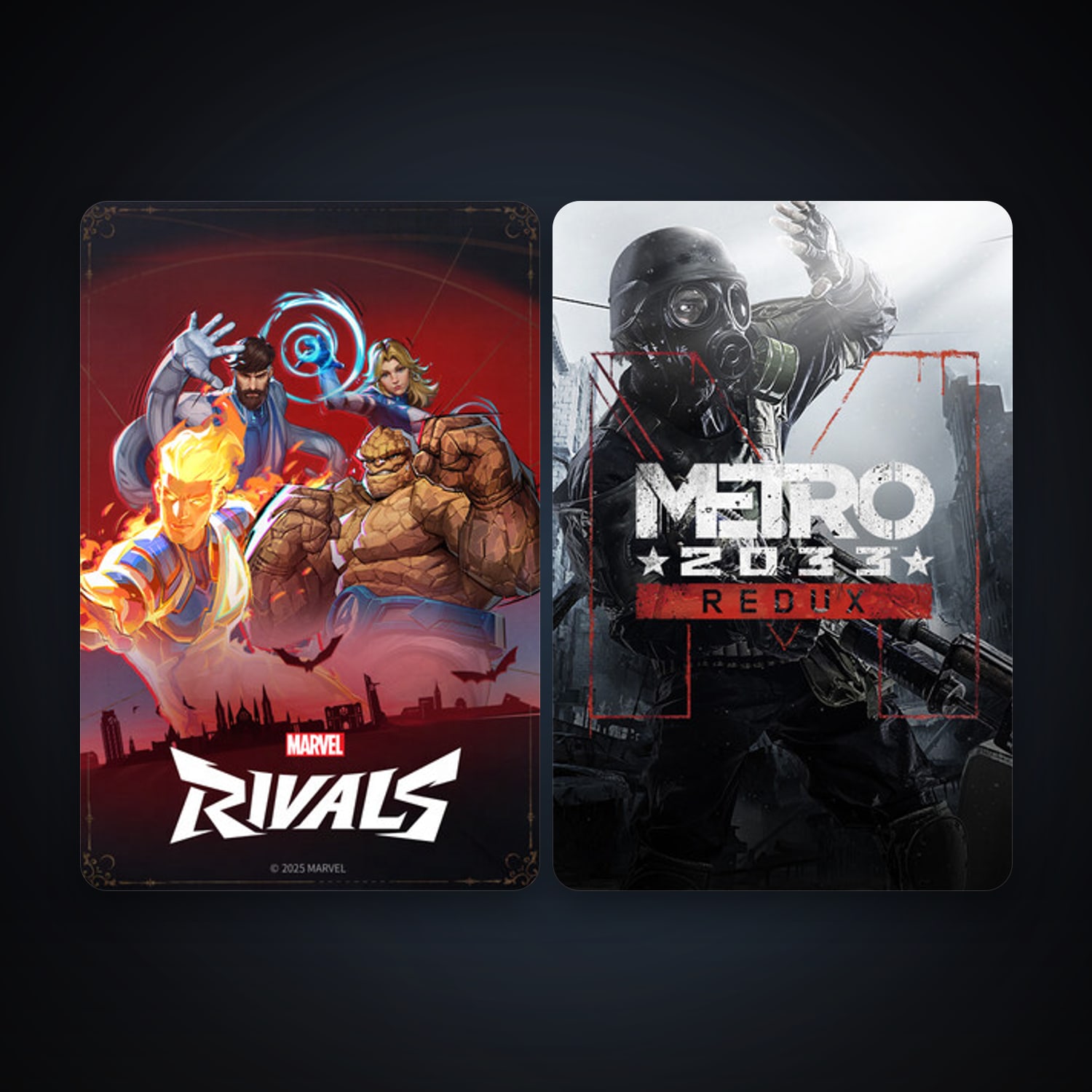 Metro 2033 Redux + Marvel Rivals, 3 games, clean — HabibiAccounts