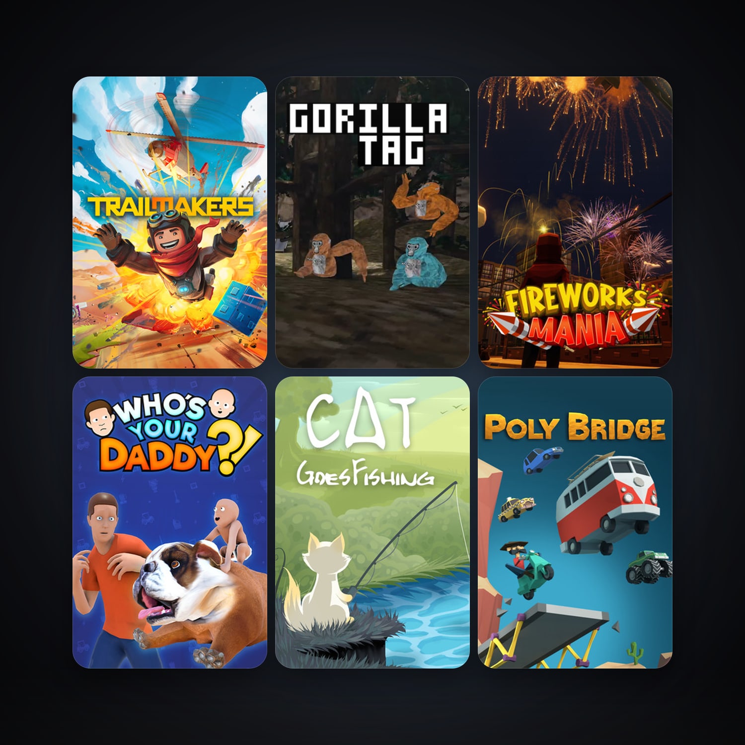 Steam account: Five Nights at Freddy's + Cat Goes Fishing, 8 games, clean — HabibiAccounts