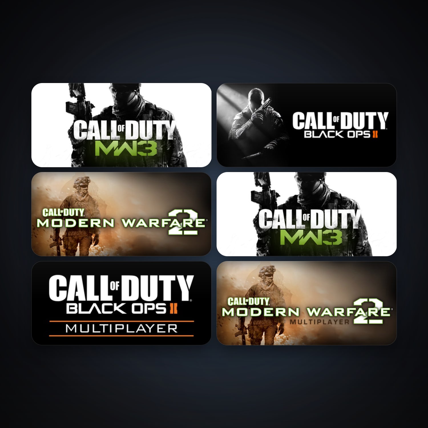 Call of Duty: Modern Warfare 2 (2009) + Call of Duty: Modern Warfare 2 - Multiplayer (2009), 8 games, clean — HabibiAccounts