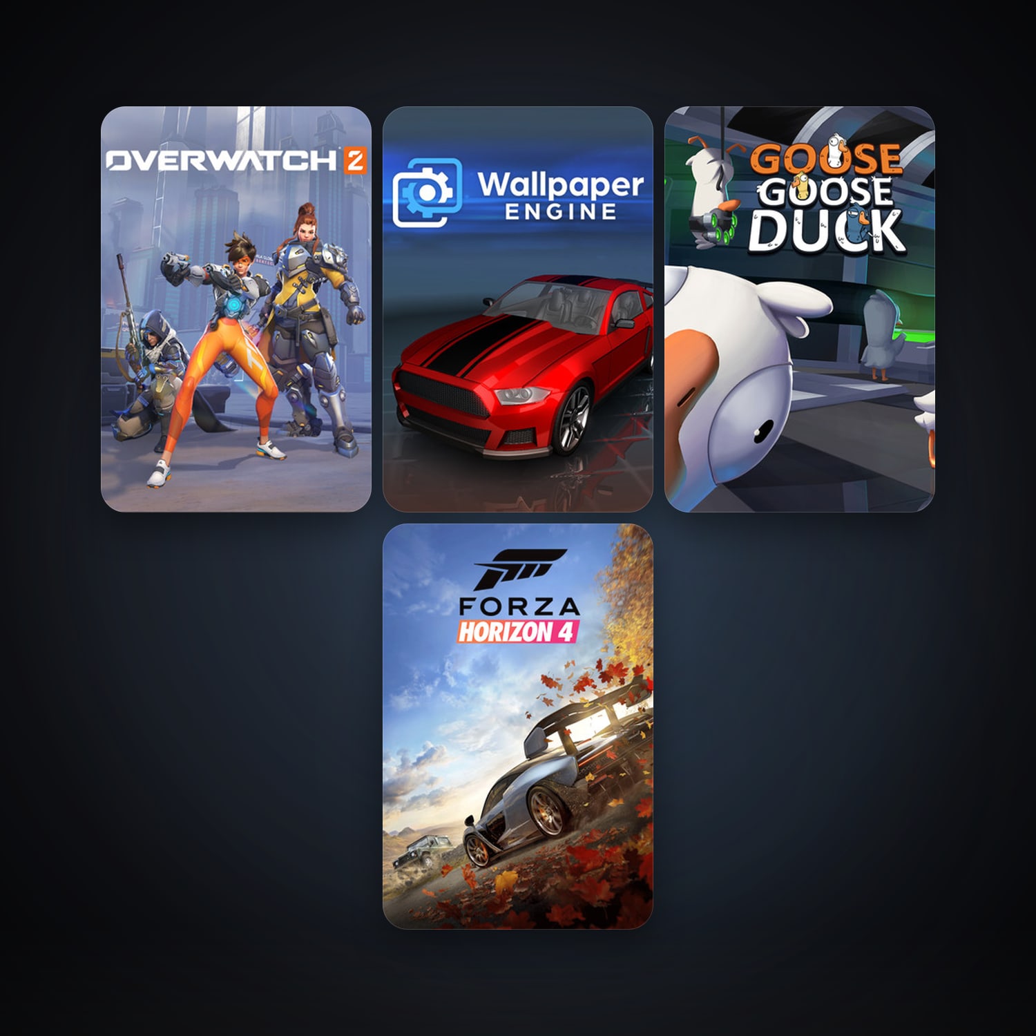 Wallpaper Engine + Forza Horizon 4, 9 games, clean — HabibiAccounts