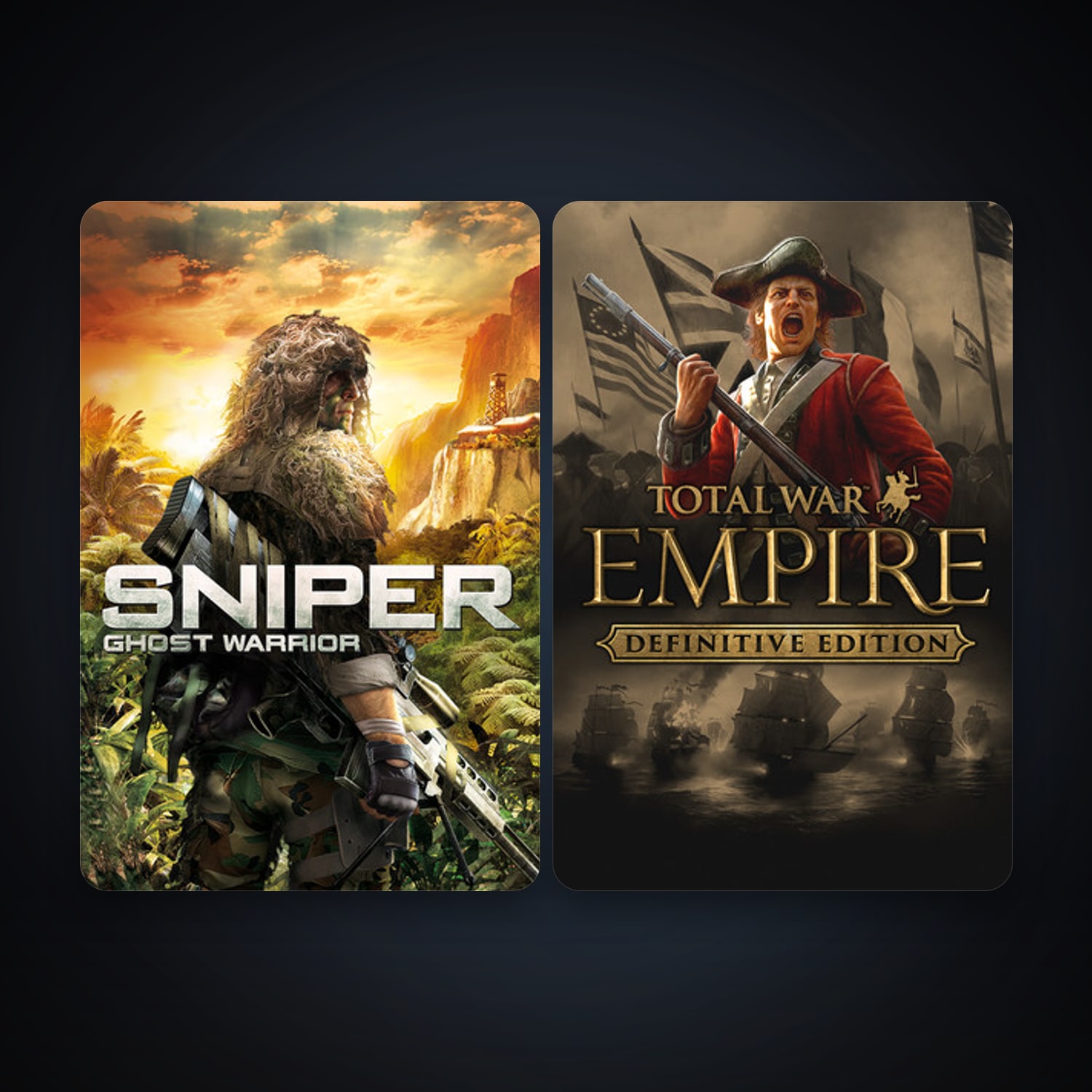 Empire: Total War + Sniper: Ghost Warrior, 2 games, clean — HabibiAccounts
