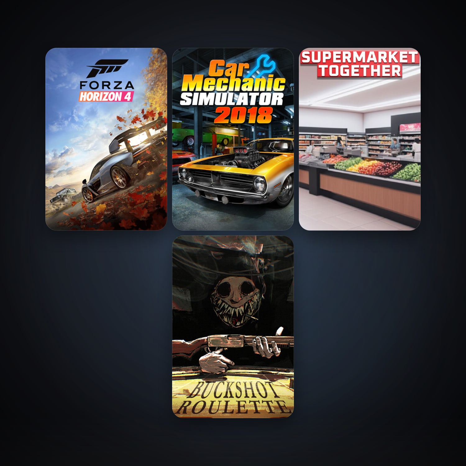 Car Mechanic Simulator 2018 + Forza Horizon 4, 8 games, clean — HabibiAccounts