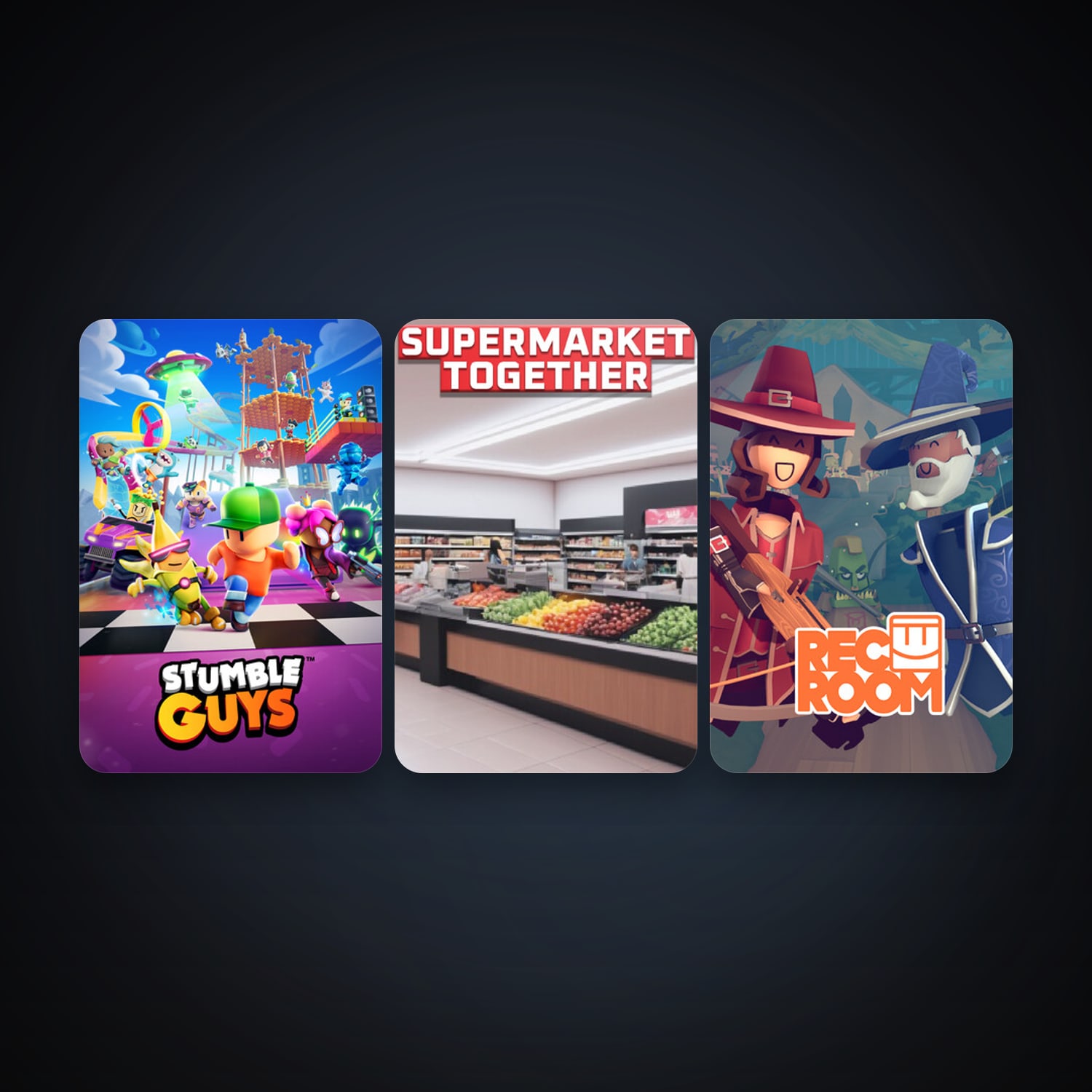 Rec Room + Stumble Guys, 17 games, clean — HabibiAccounts