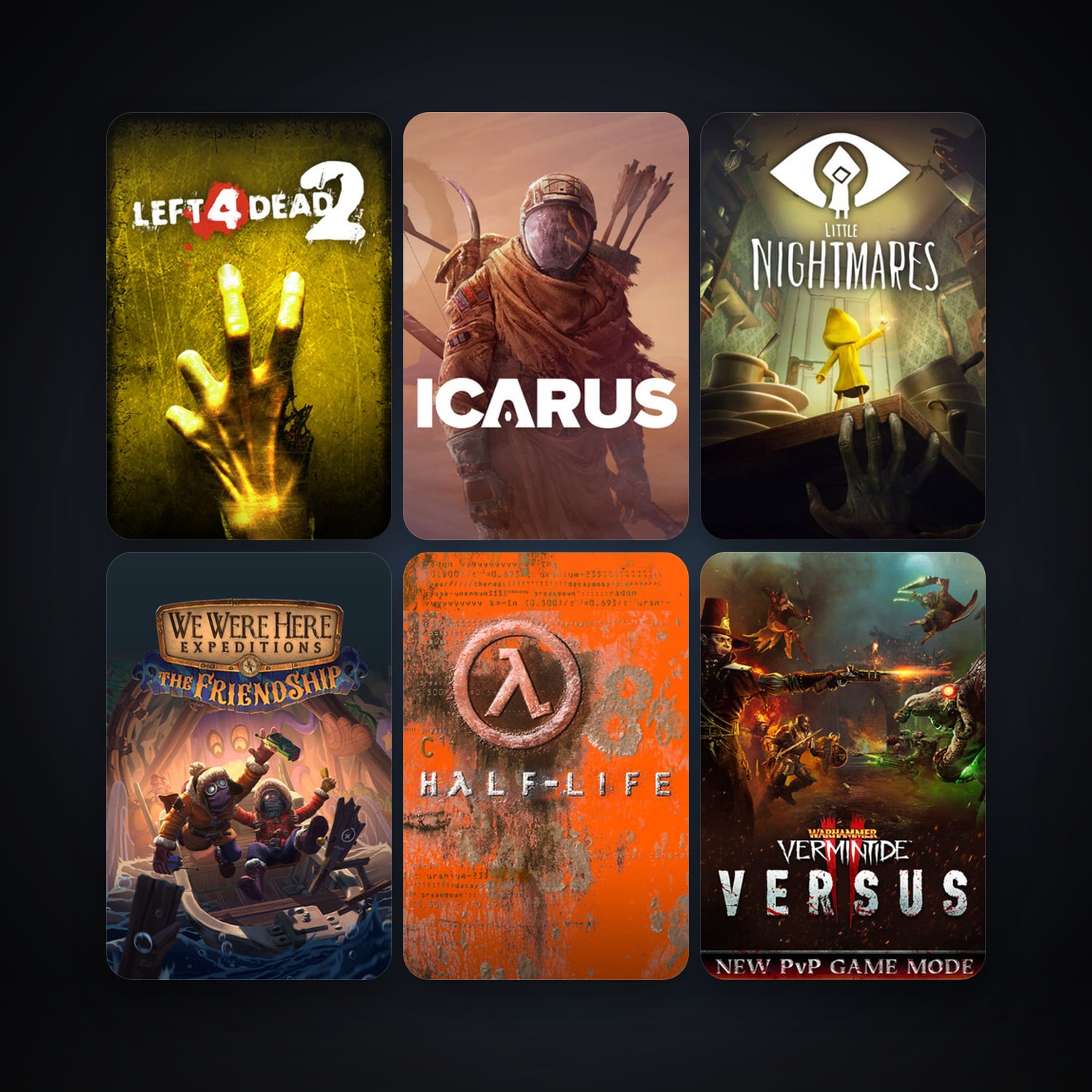 Half-Life + Left 4 Dead 2, 12 games, clean — HabibiAccounts
