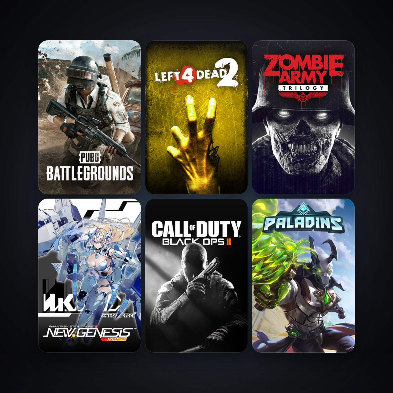 Left 4 Dead 2 + Call of Duty: Black Ops II, 33 games, clean — HabibiAccounts
