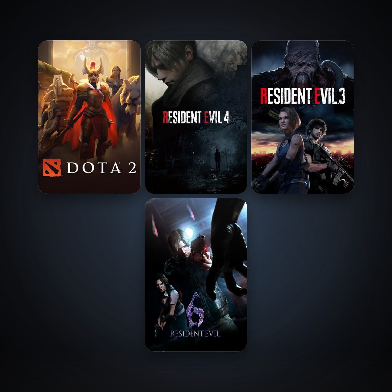 Dota 2 + Resident Evil 6, 6 games, clean — HabibiAccounts