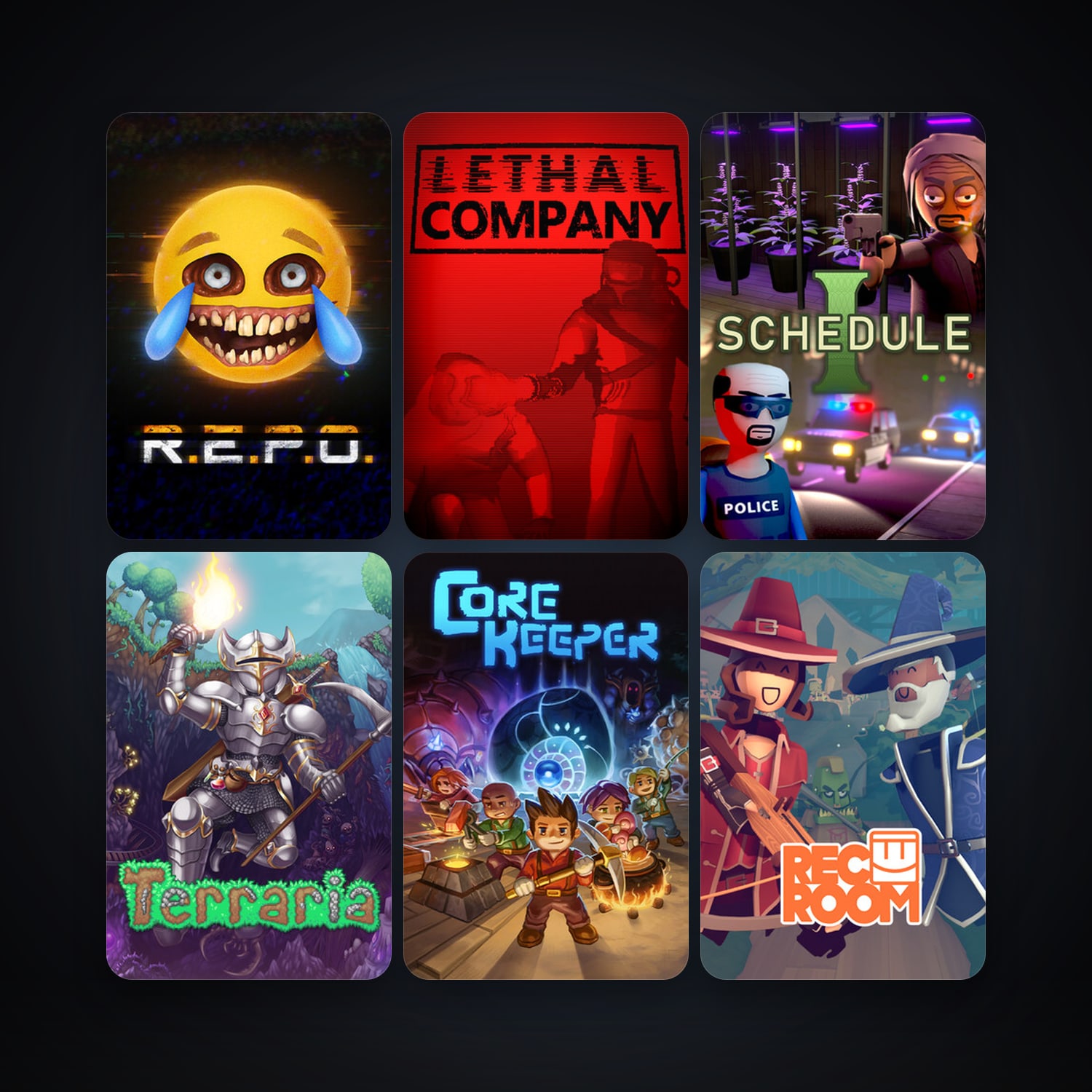 Terraria + Rec Room, 42 games, clean — HabibiAccounts