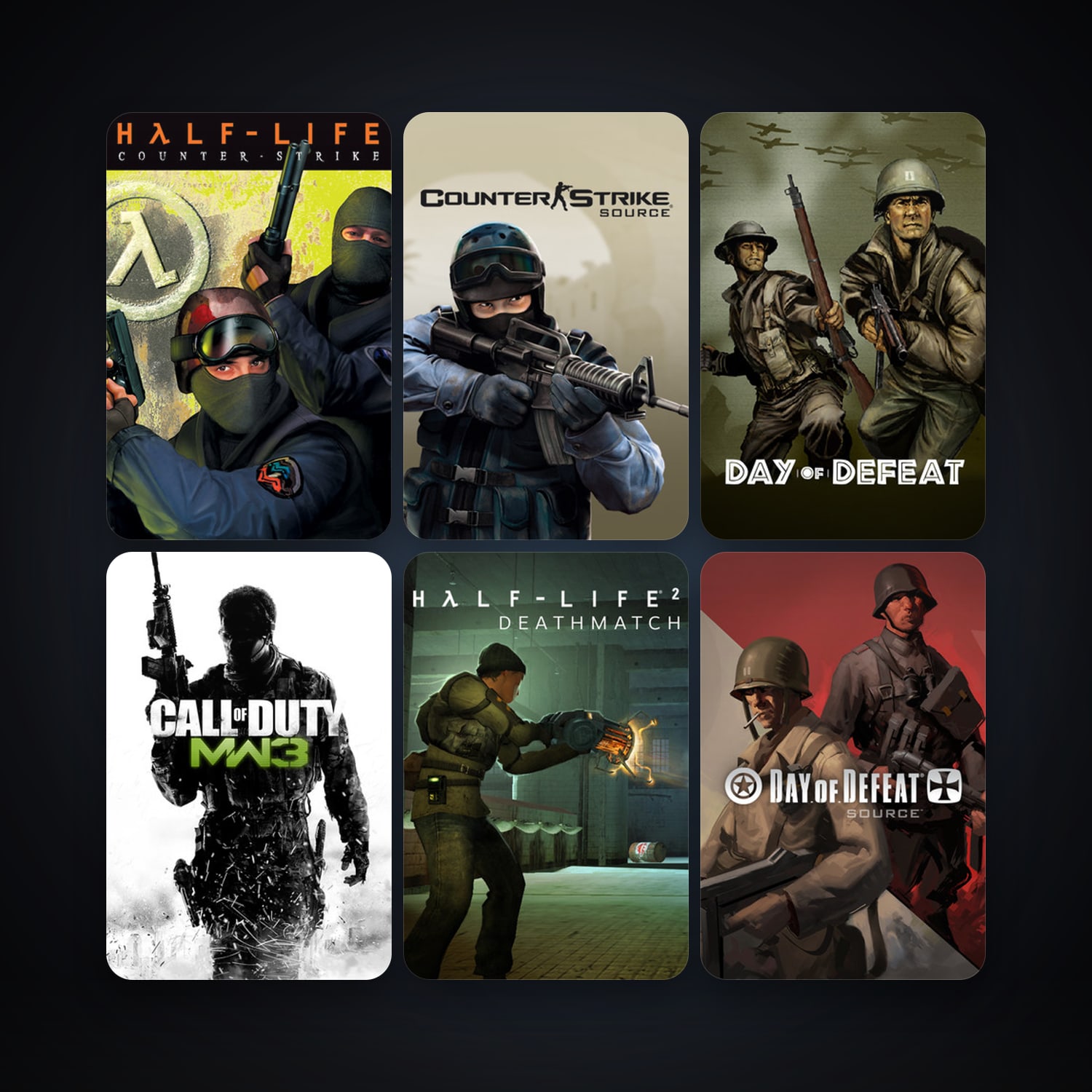 Counter-Strike + Day of Defeat, 11 games, clean — HabibiAccounts