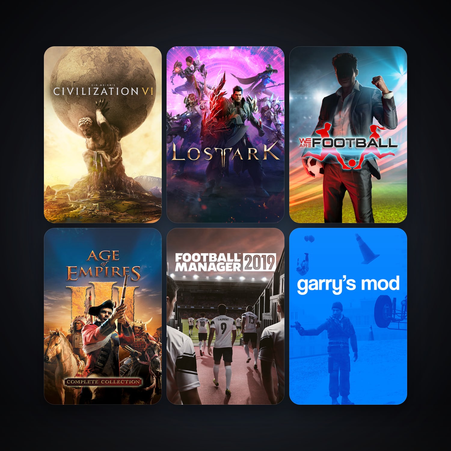 Garry's Mod + Age of Empires III, 8 games, clean — HabibiAccounts