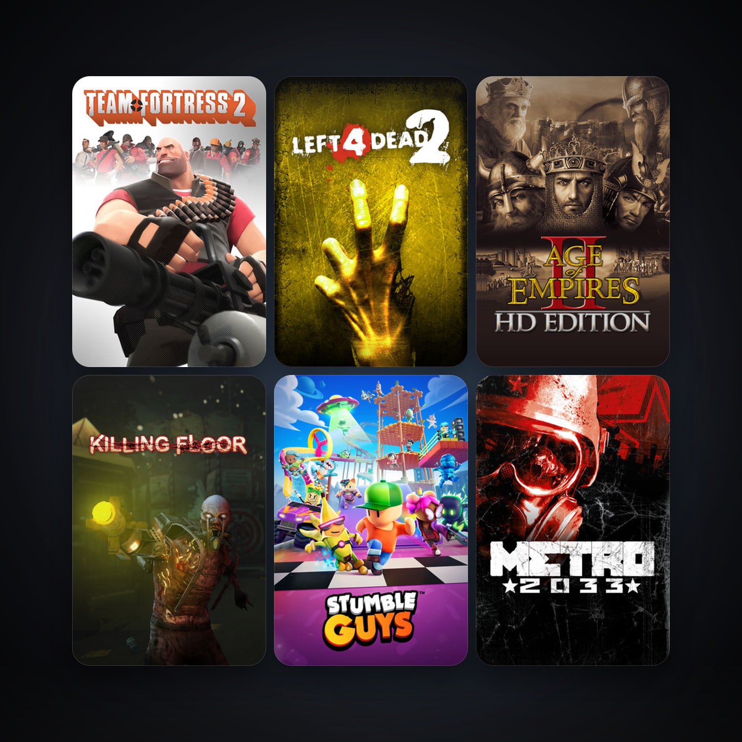 Team Fortress 2 + Left 4 Dead 2, 12 games, clean — HabibiAccounts
