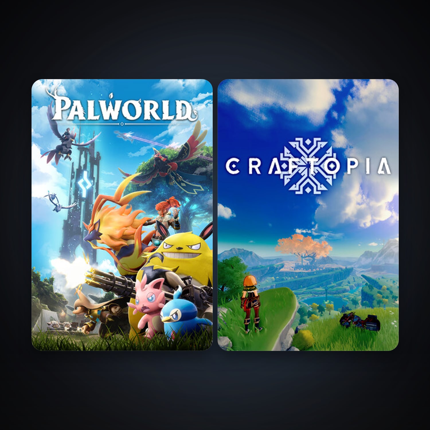 Craftopia + Palworld, 6 games, clean — HabibiAccounts