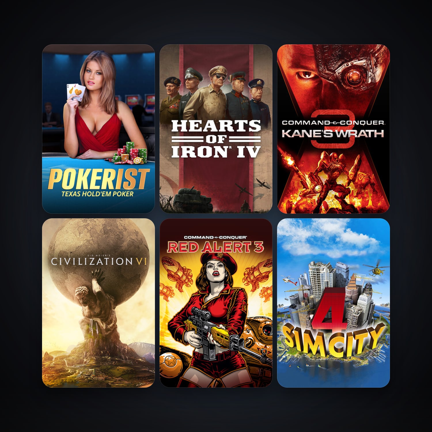 Command & Conquer: Red Alert 3 + SimCity 4 Deluxe Edition, 29 games, clean — HabibiAccounts