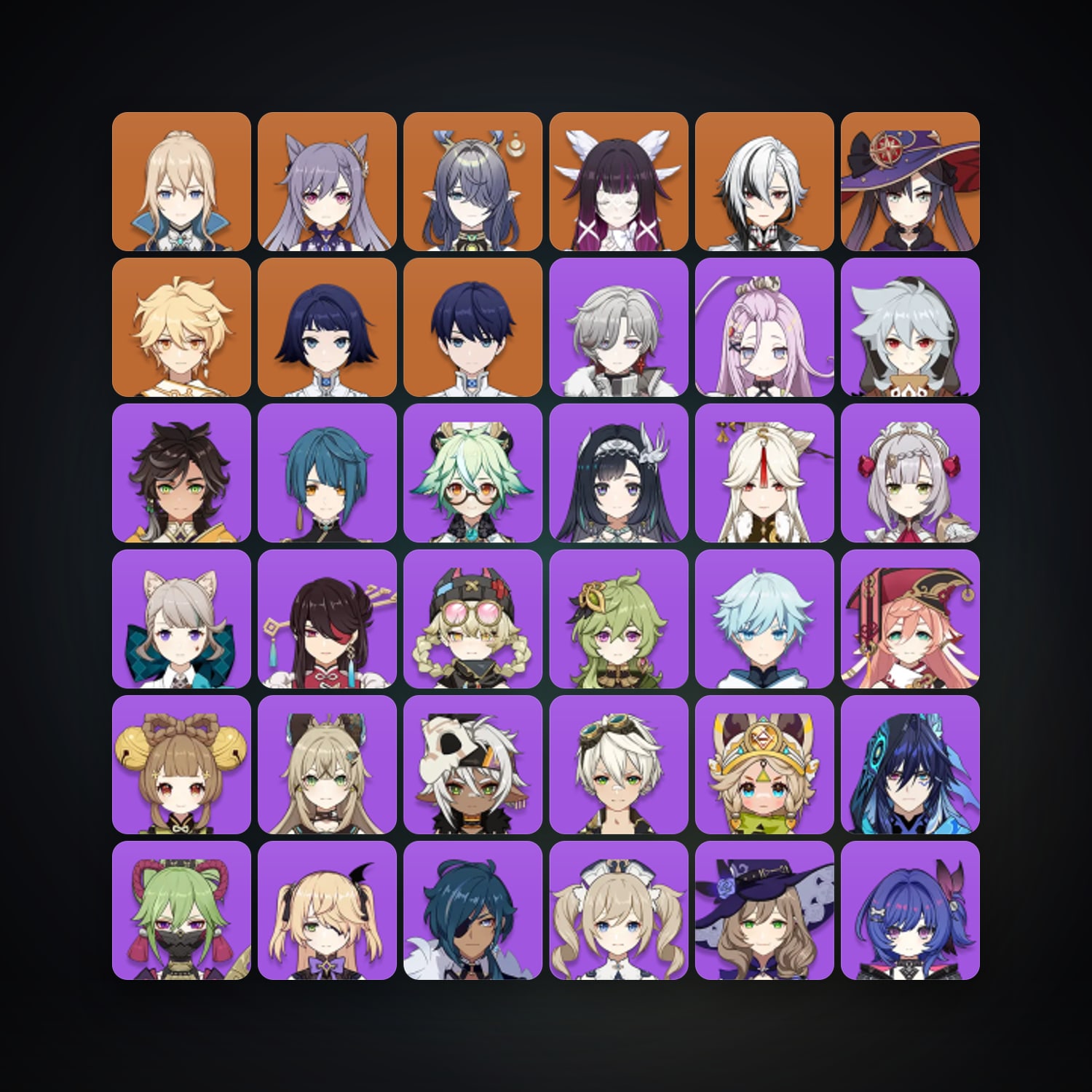 Genshin Impact | AR 57 | 44 Chars | 6× 5★ — Genshin / miHoYo Account — HabibiAccounts