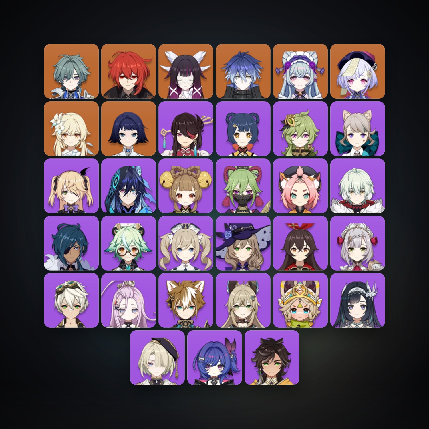 Genshin Impact | AR 55 | 33 Chars | 6× 5★ — Genshin / miHoYo Account — HabibiAccounts