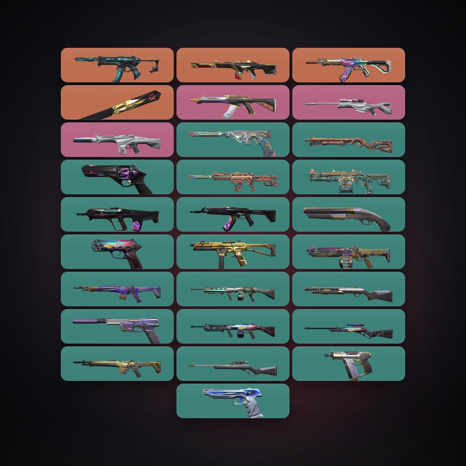 LA Gold 2 locker — 1 knives, 28 skins, lvl 62 — HabibiAccounts