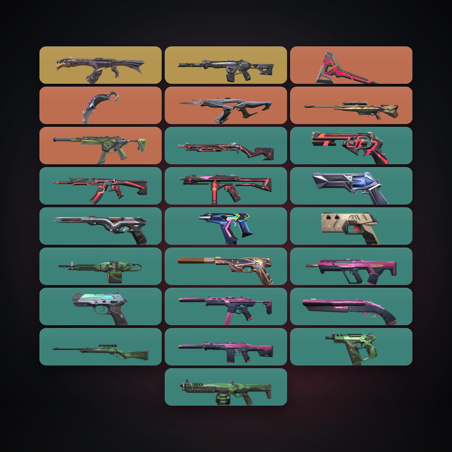 LA Gold 2 locker — 2 knives, 27 skins, lvl 159 — HabibiAccounts