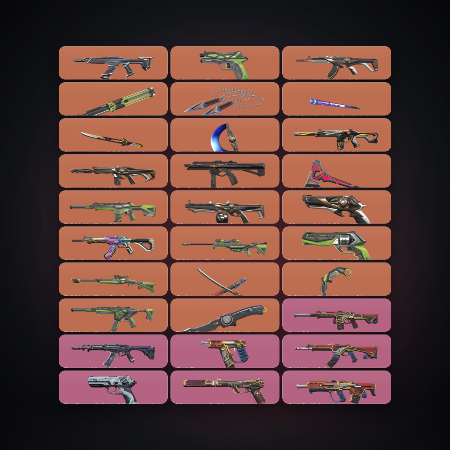 LA Gold 1 locker — 9 knives, 82 skins, lvl 200 — HabibiAccounts