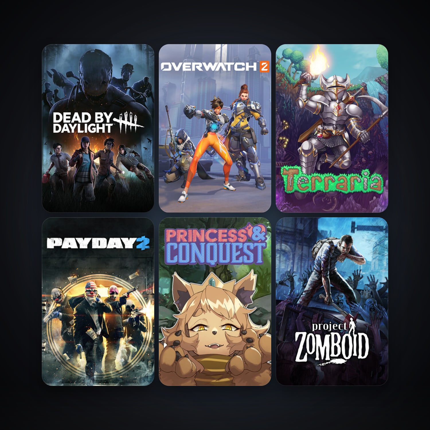 Terraria + Project Zomboid, 285 games, Steam 15, clean — HabibiAccounts