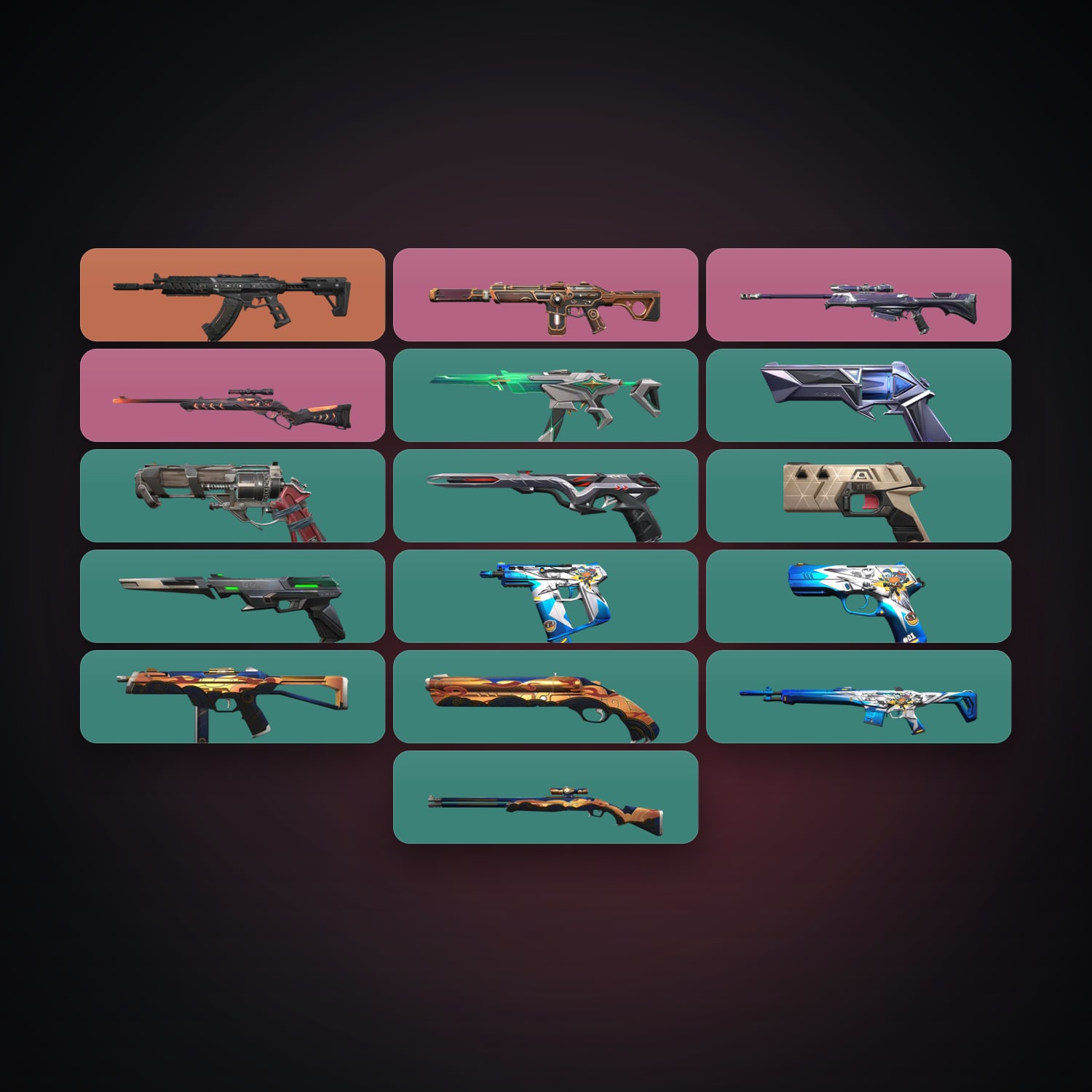 AP Gold 1 locker — 16 skins, lvl 94 — HabibiAccounts