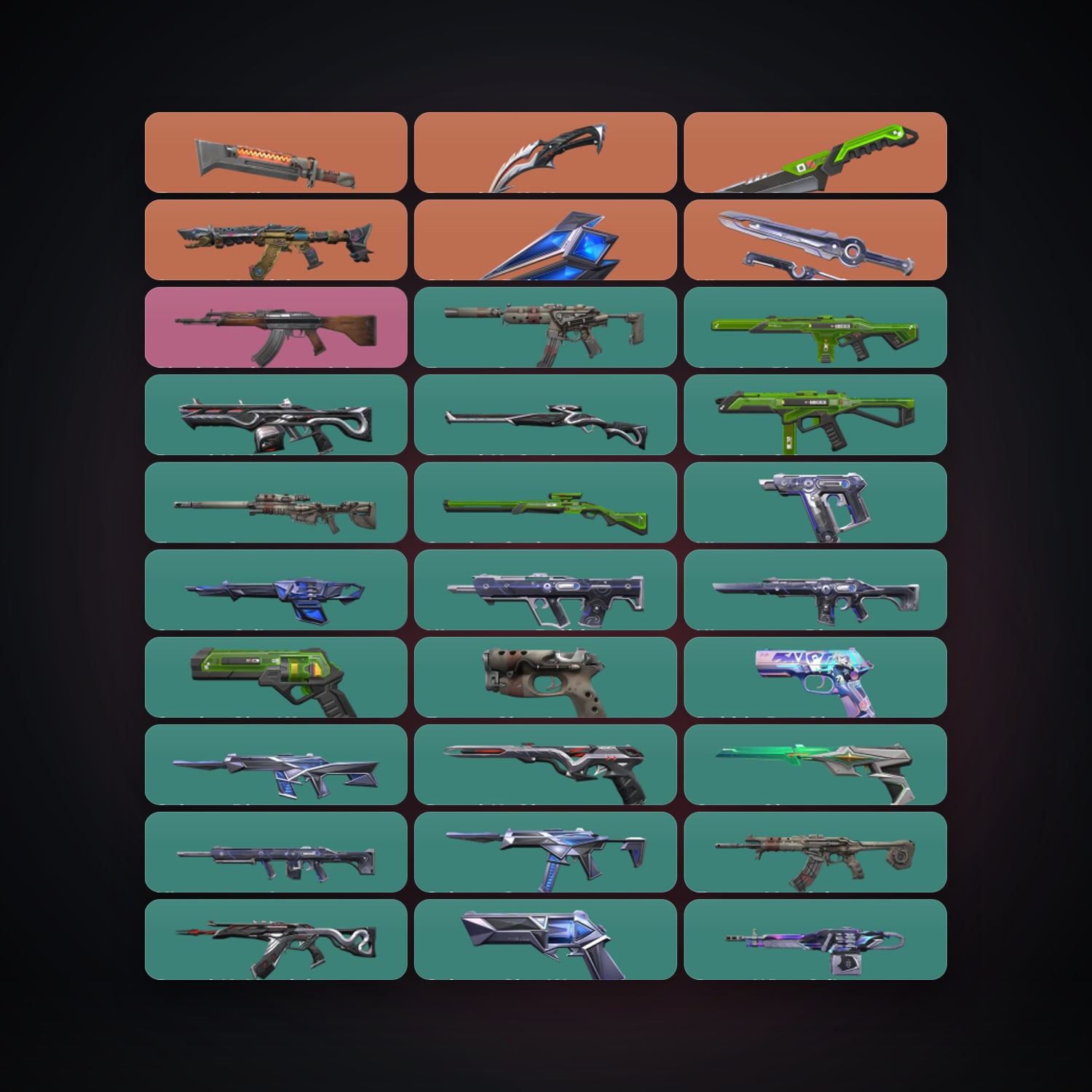 LA Bronze 3 locker — 5 knives, 68 skins, lvl 127 — HabibiAccounts