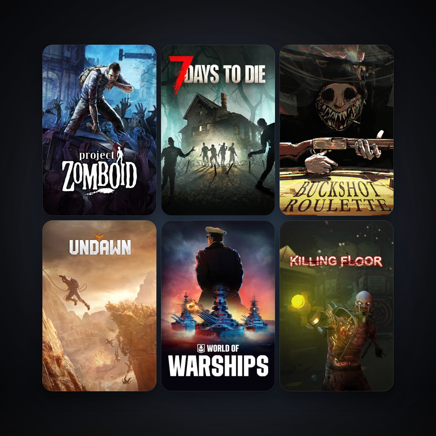 Killing Floor + Project Zomboid, 40 games, clean — HabibiAccounts
