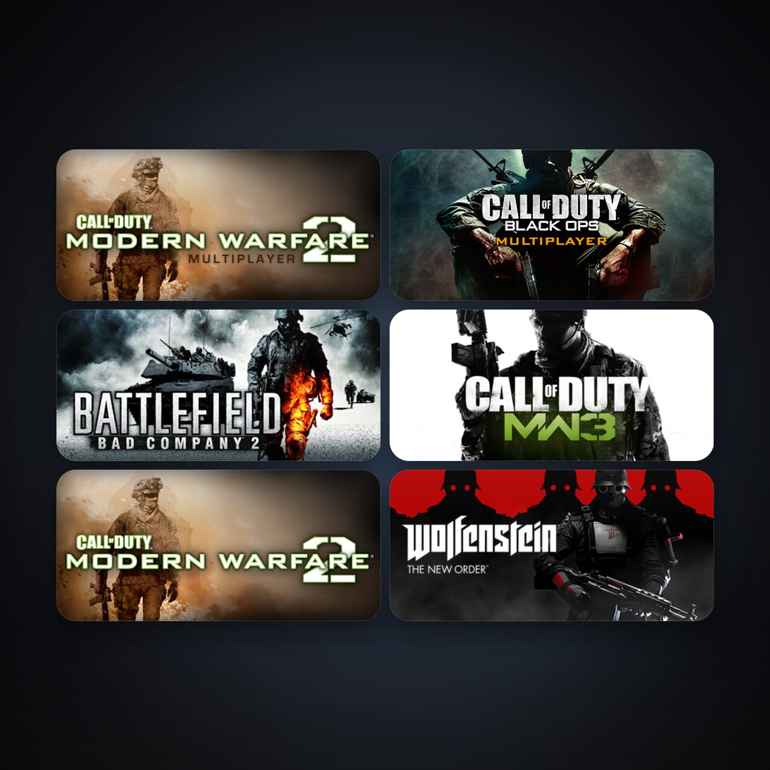 Call of Duty: Modern Warfare 2 (2009) + Call of Duty: Modern Warfare 2 - Multiplayer (2009), 26 games, Steam 10, clean — HabibiAccounts