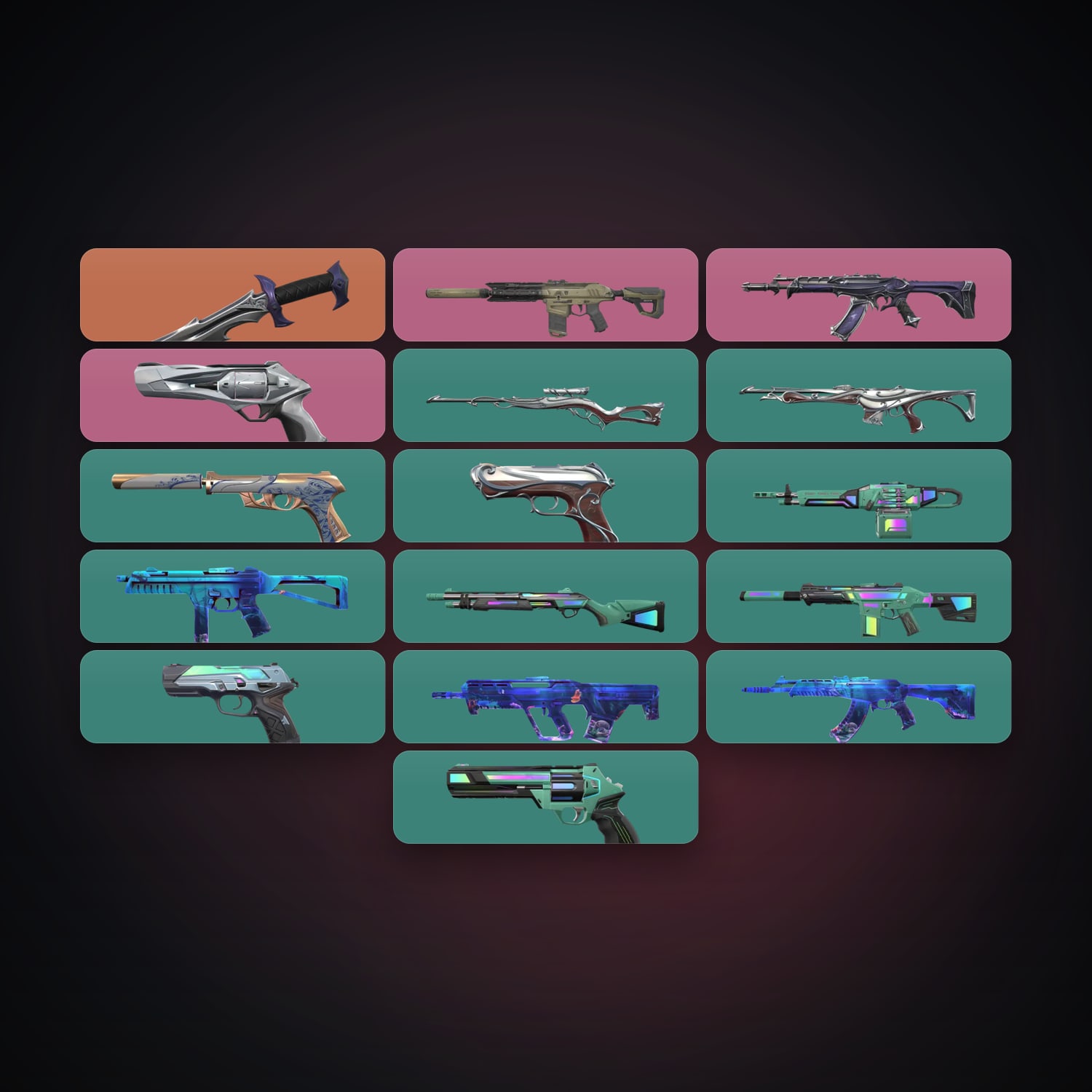 NA Ascendant 1 locker — 1 knives, 17 skins, lvl 48 — HabibiAccounts