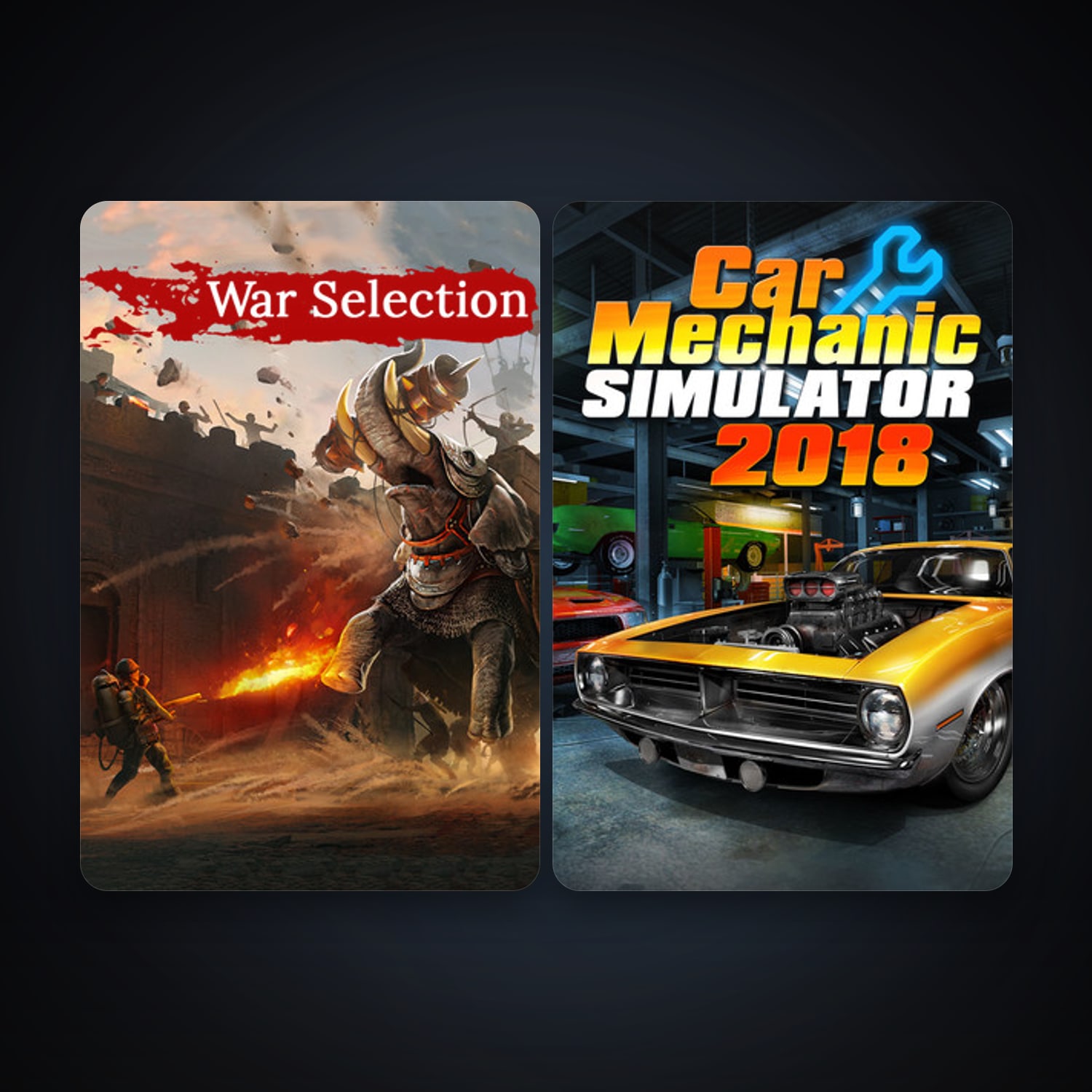 Car Mechanic Simulator 2018 + War Selection, 5 games, clean — HabibiAccounts