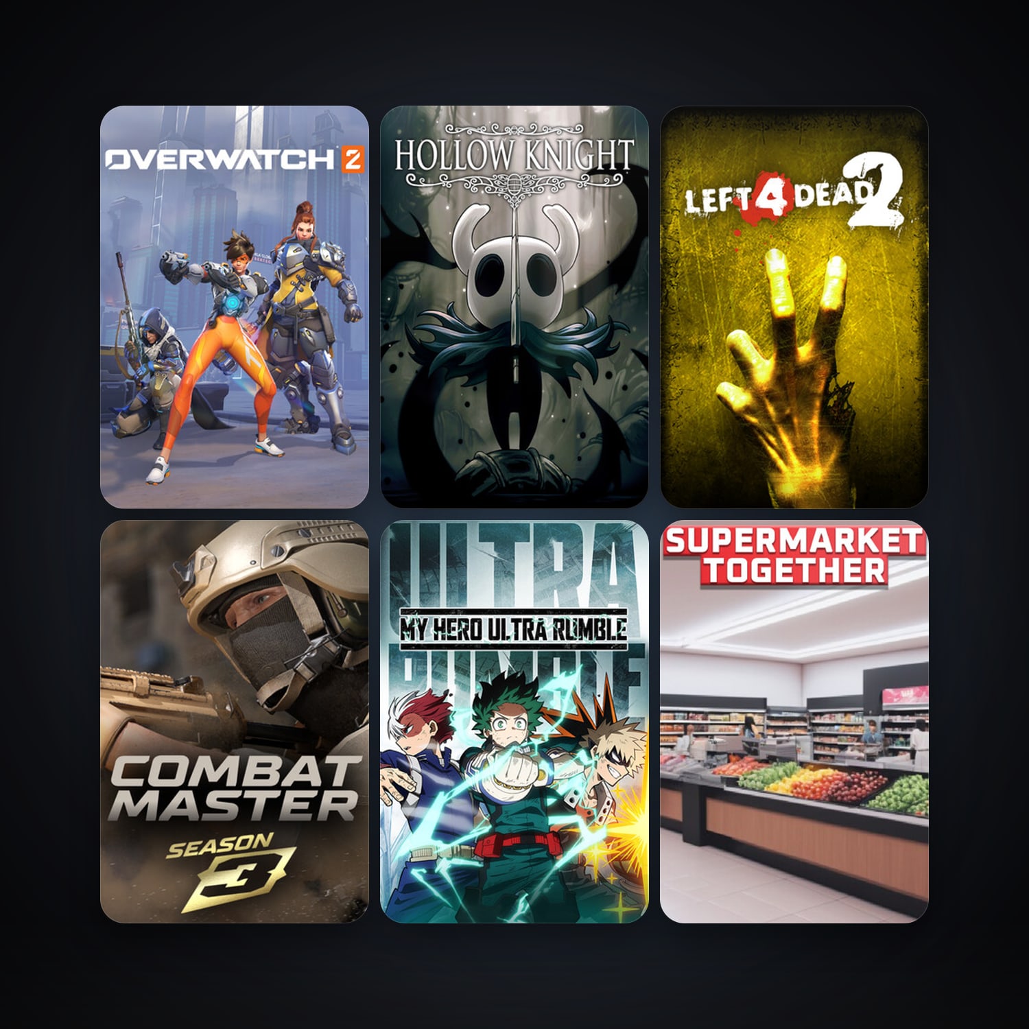 Left 4 Dead 2 + Hollow Knight, 25 games, clean — HabibiAccounts