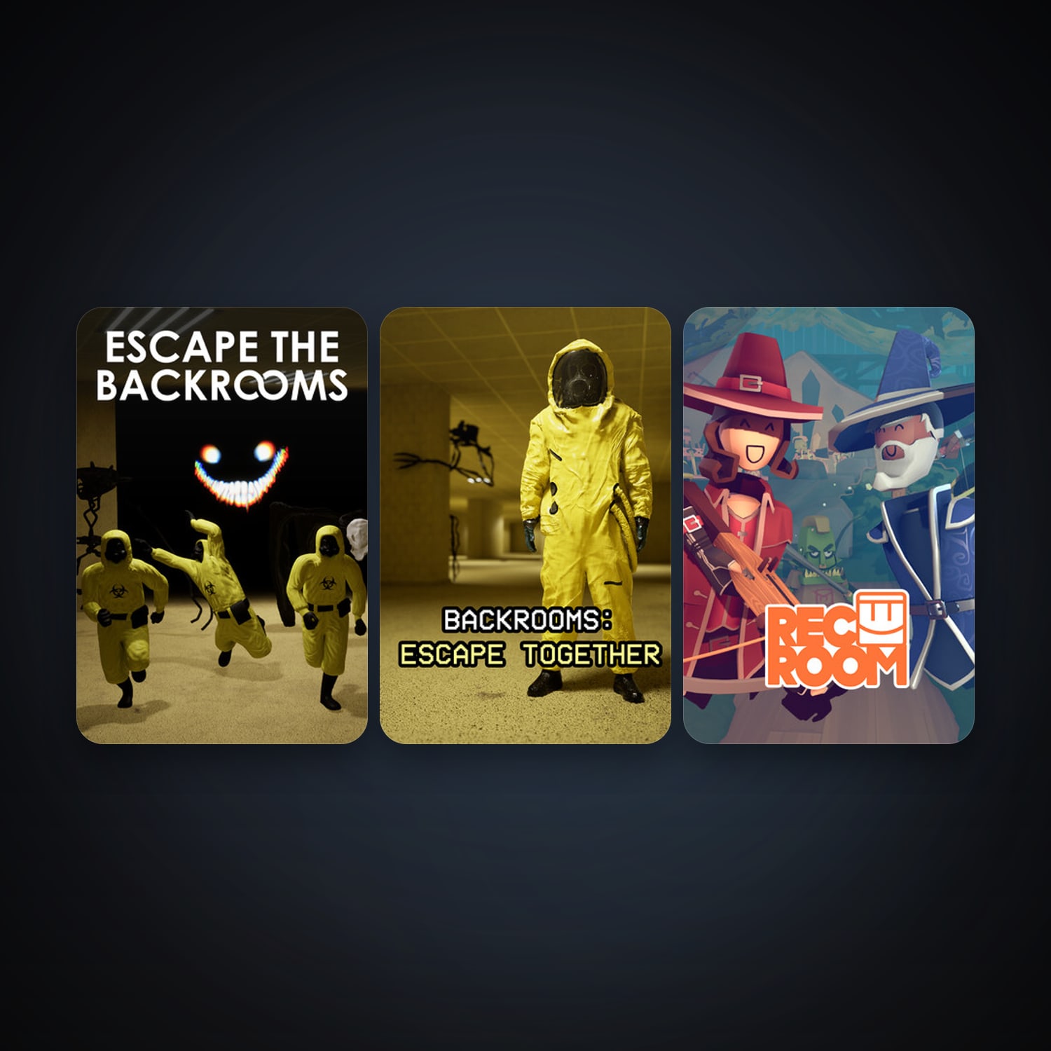 Rec Room + Escape the Backrooms, 6 games, clean — HabibiAccounts