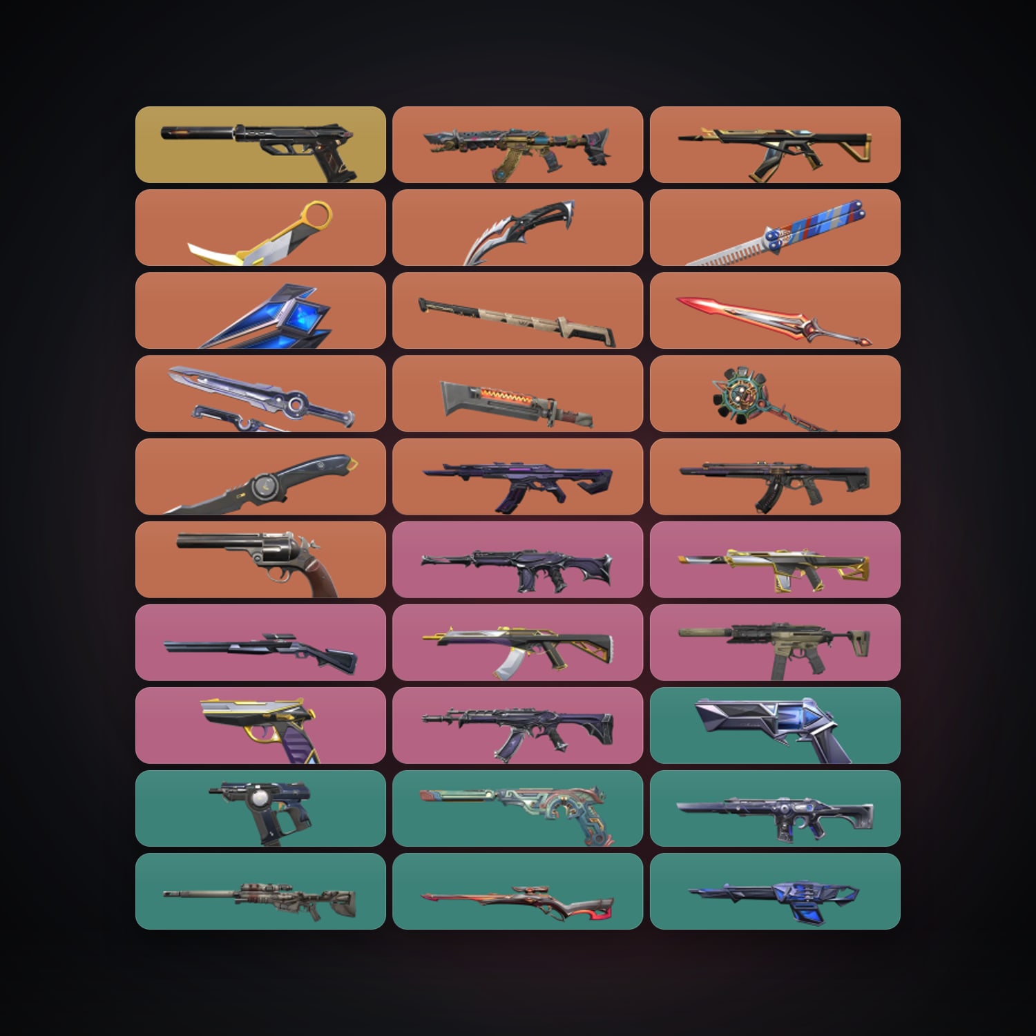 EU Plat 1 locker — 10 knives, 121 skins, lvl 251 — HabibiAccounts