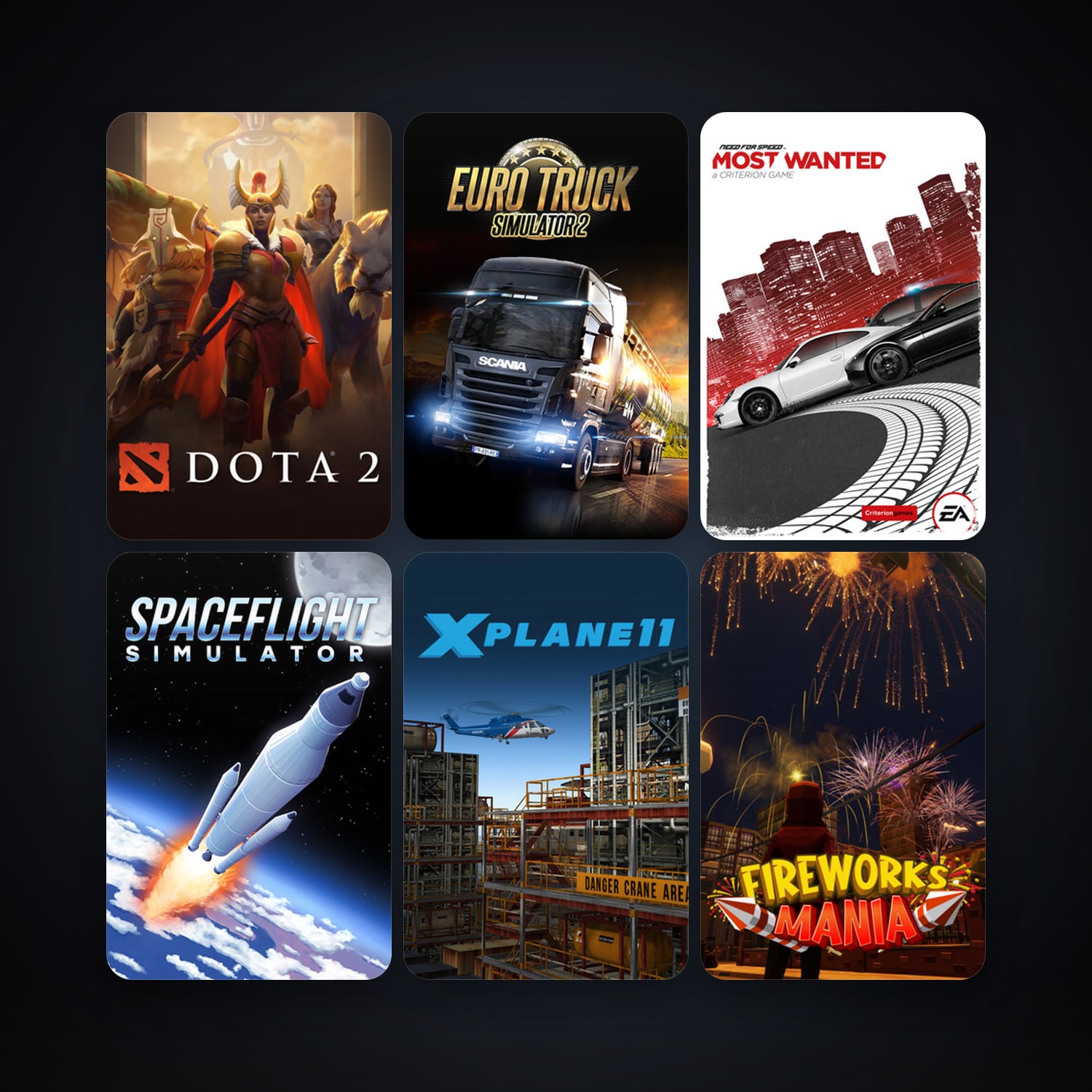 Free CS2 (No Prime) + Euro Truck Simulator 2, 52 games, clean — HabibiAccounts