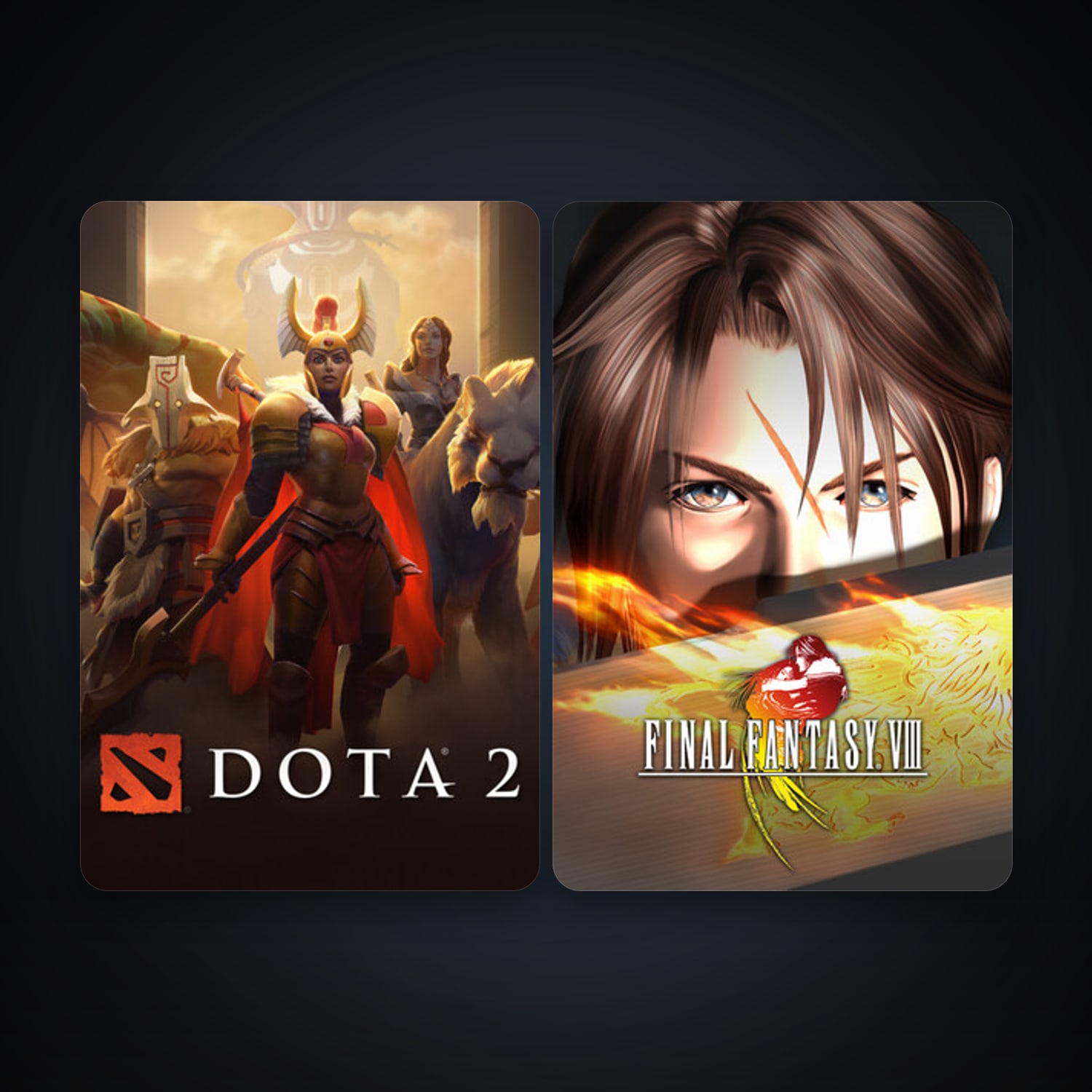 Dota 2 + FINAL FANTASY VIII, 2 games, clean — HabibiAccounts