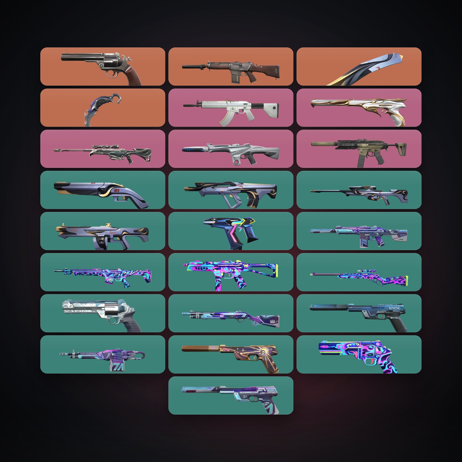 LA Gold 3 locker — 2 knives, 26 skins, lvl 156 — HabibiAccounts
