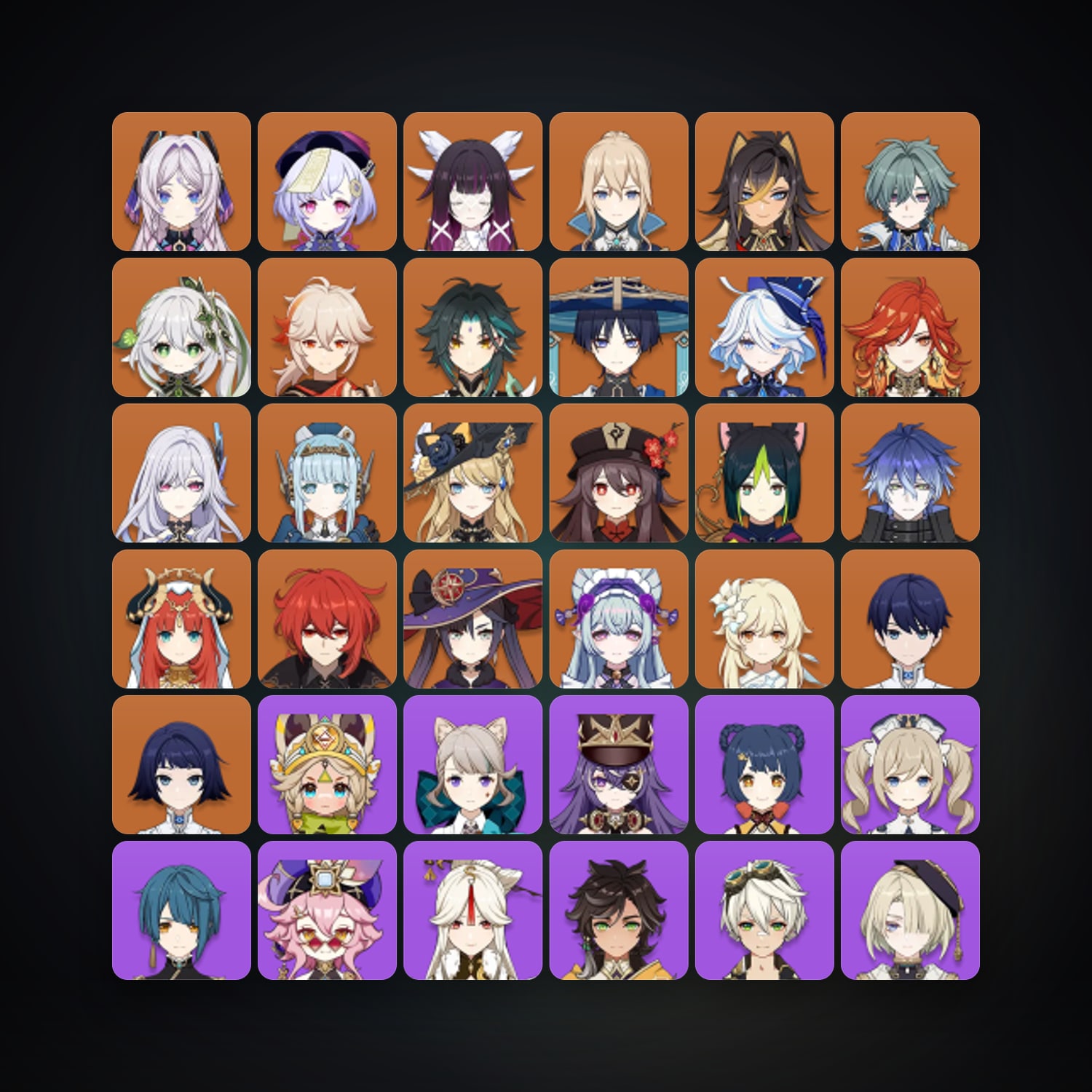 جينشن إمباكت | AR 57 | 72 شخصية | 22× 5★ — HabibiAccounts