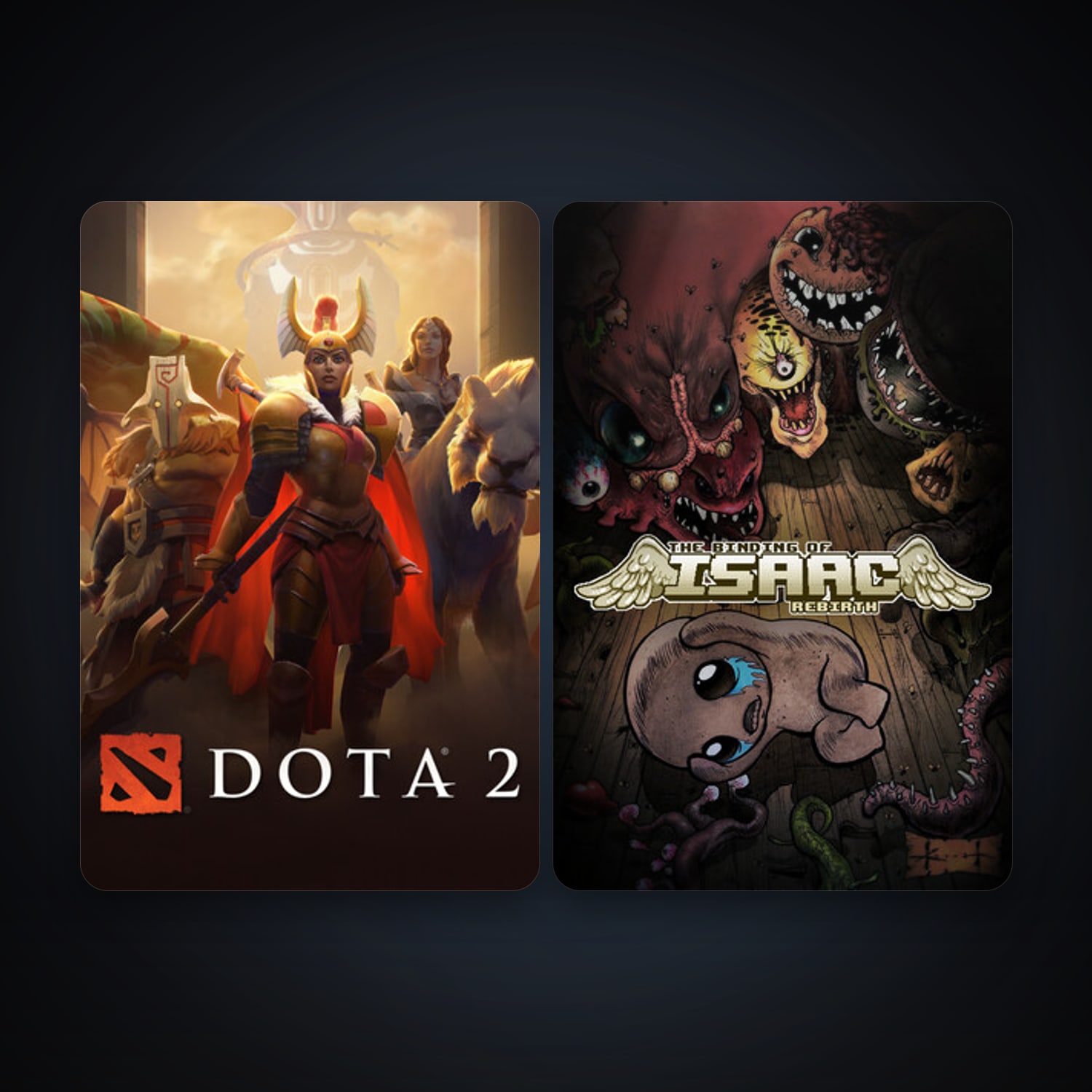 Dota 2 + The Binding of Isaac: Rebirth, 2 games, clean — HabibiAccounts