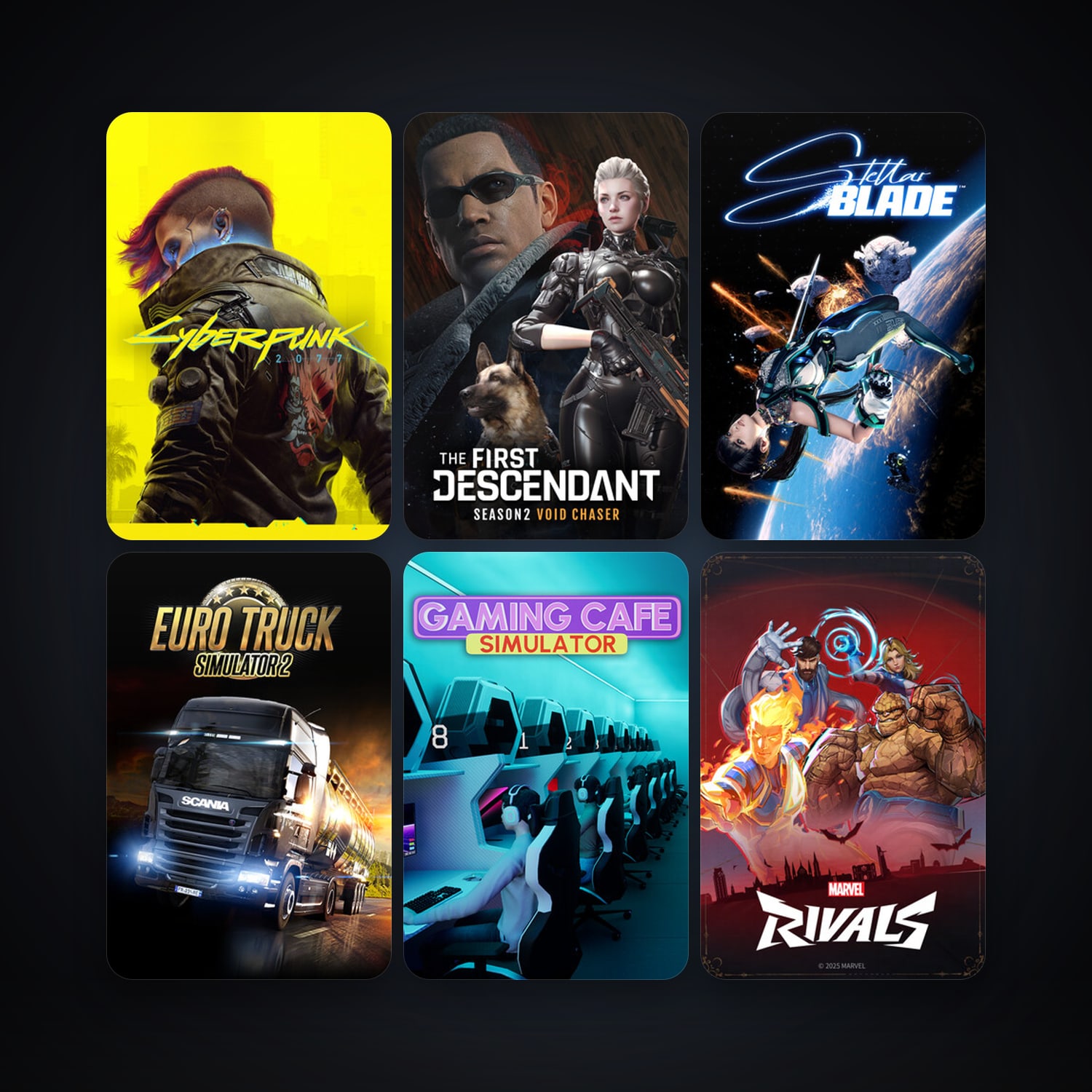 Euro Truck Simulator 2 + Cyberpunk 2077, 29 games, clean — HabibiAccounts