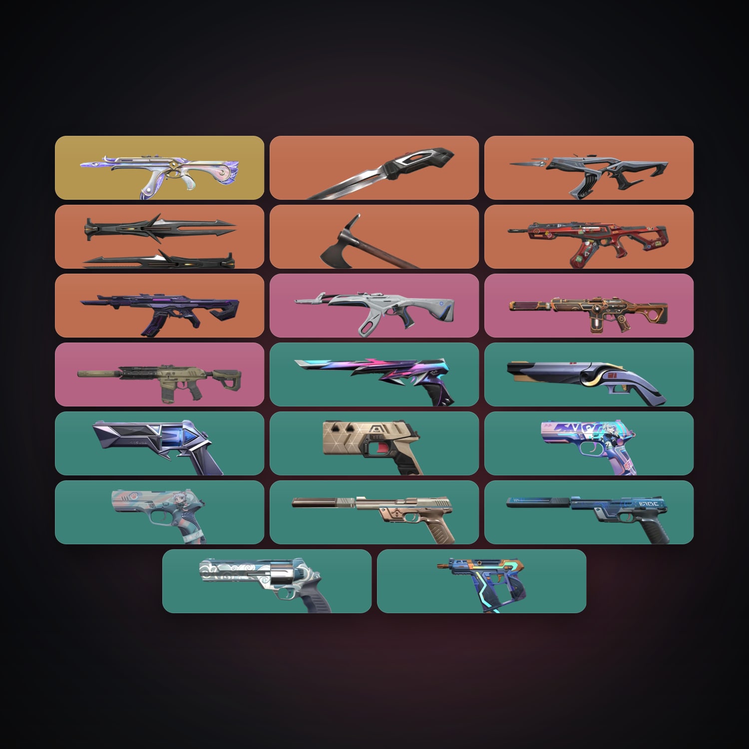 NA Gold 3 locker — 3 knives, 21 skins, lvl 252 — HabibiAccounts