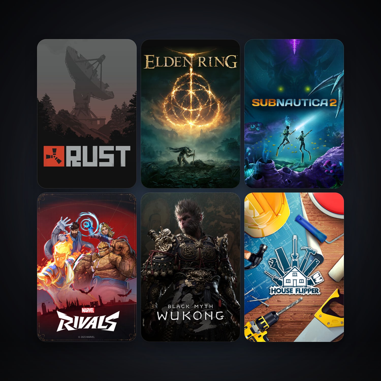 Rust + House Flipper, 18 games, clean — HabibiAccounts