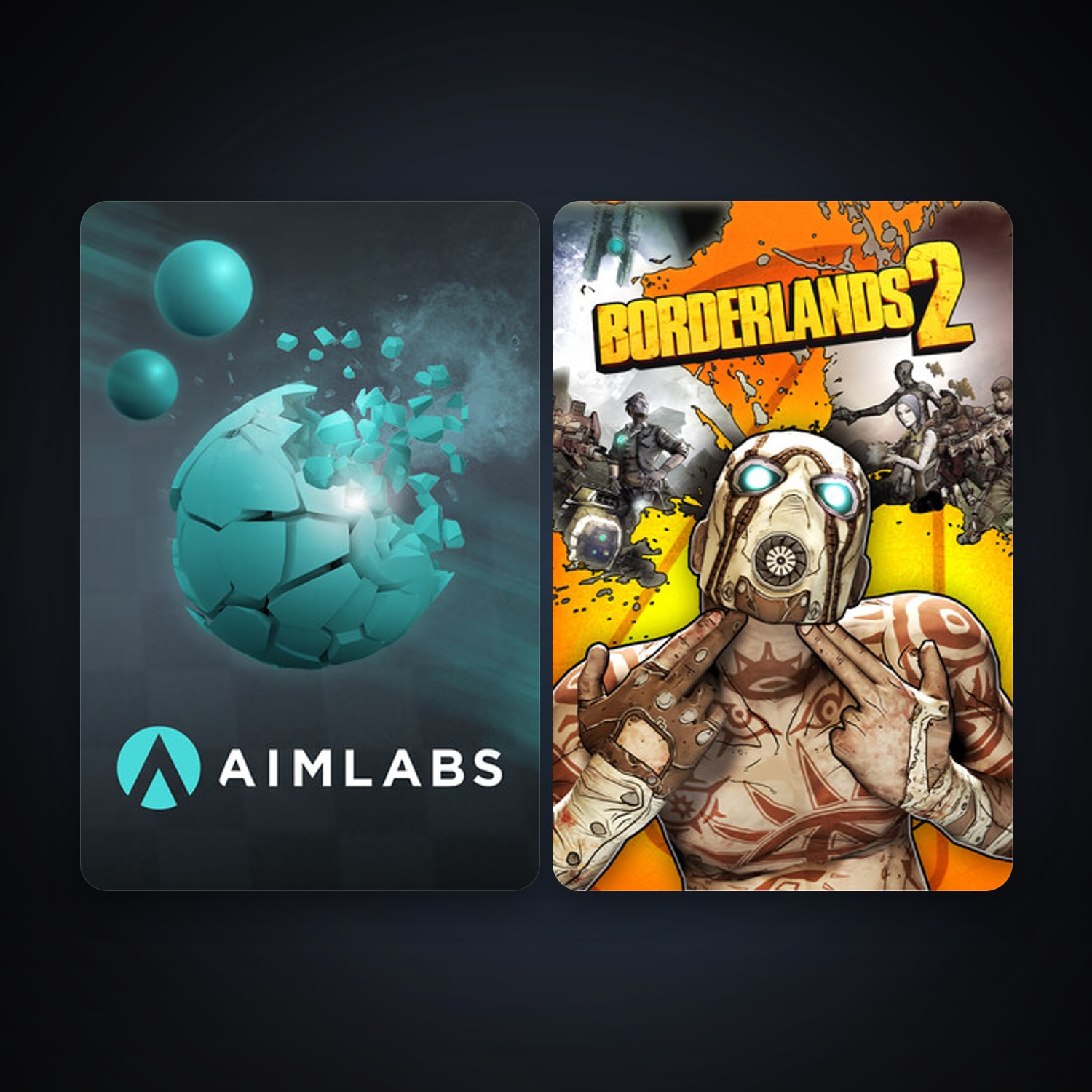 Borderlands 2 + Aimlabs, 2 games, clean — HabibiAccounts