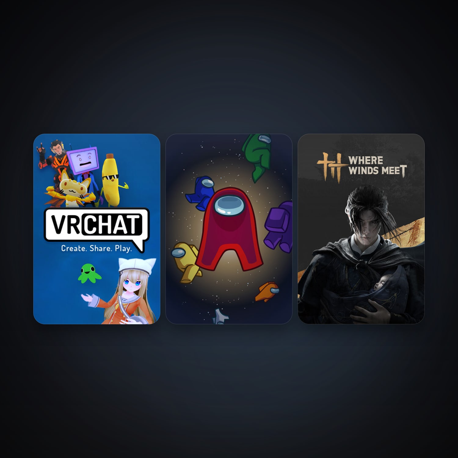 VRChat + Among Us, 8 games, clean — HabibiAccounts