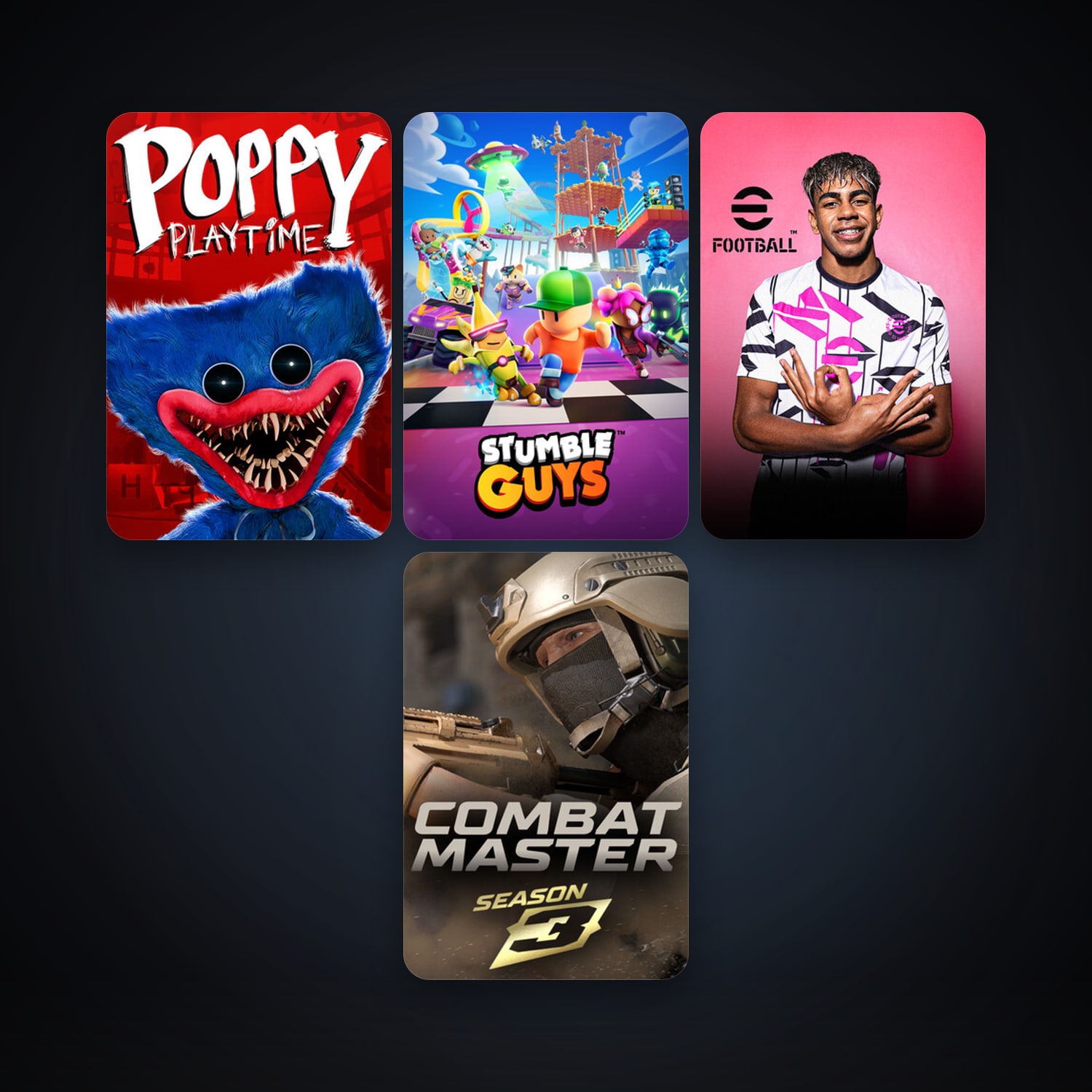eFootball 2024 + Stumble Guys, 14 games, clean — HabibiAccounts