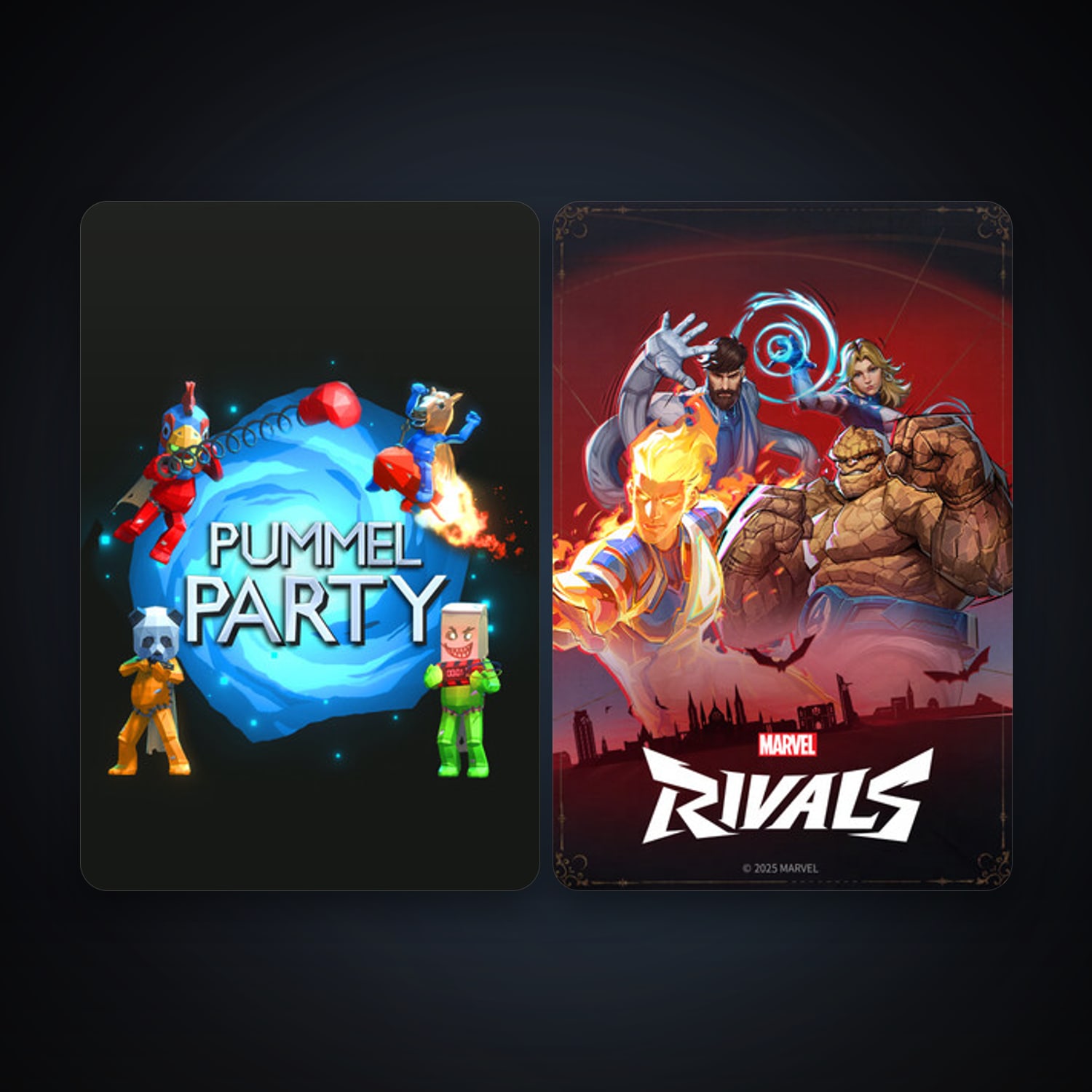 Pummel Party + Marvel Rivals, 3 games, clean — HabibiAccounts