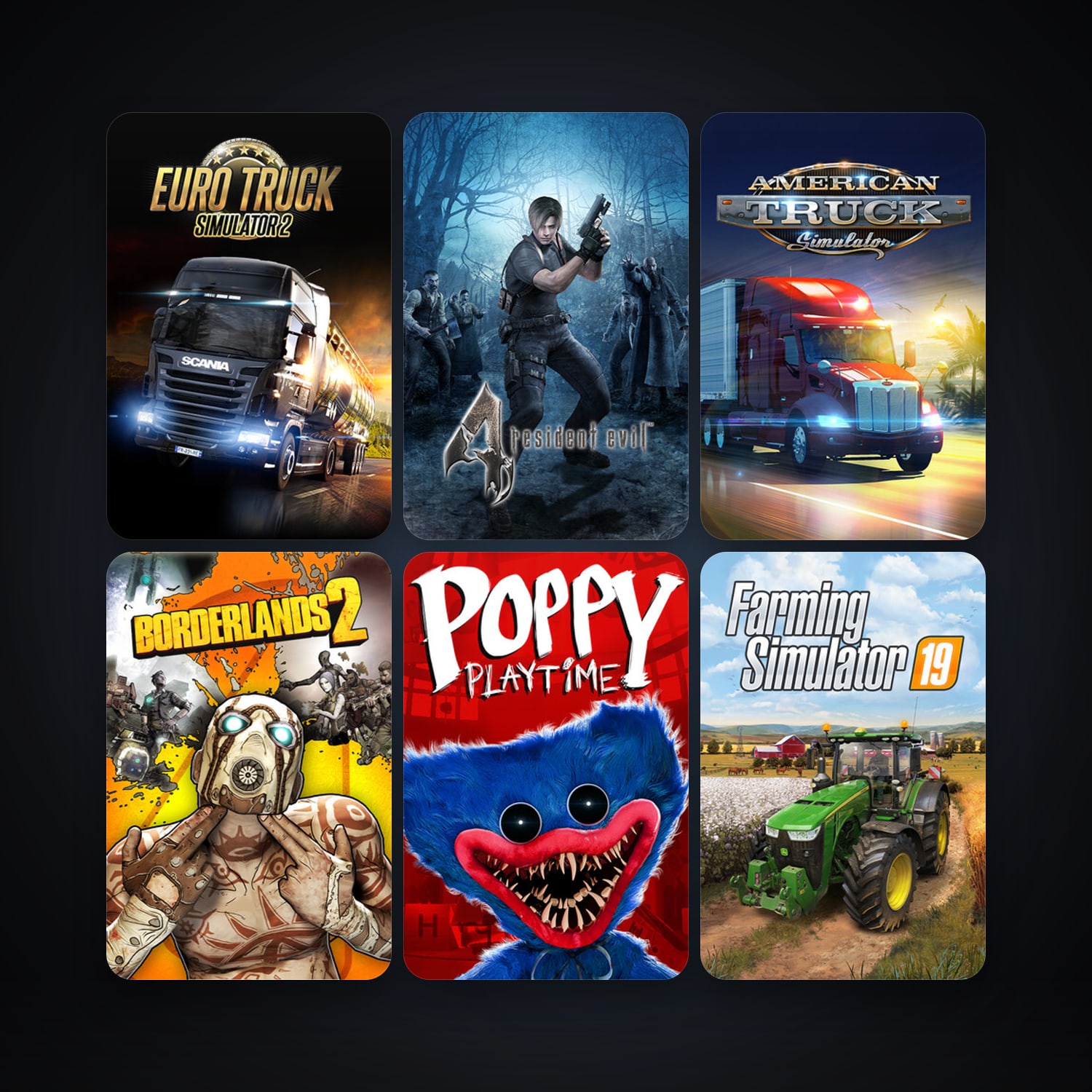 Resident Evil 5 + Borderlands 2, 14 games, clean — HabibiAccounts