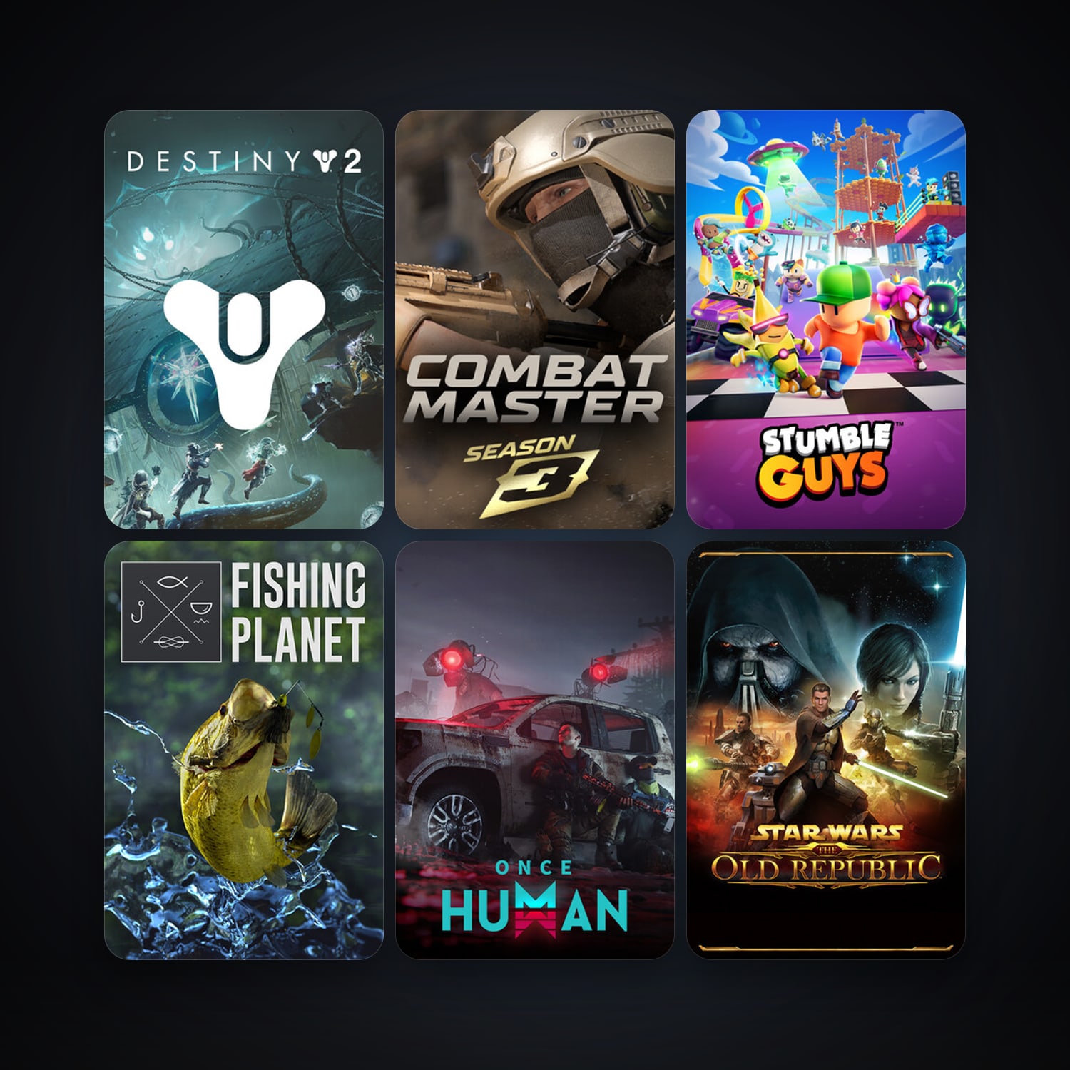 Fishing Planet + Destiny 2, 10 games, clean — HabibiAccounts