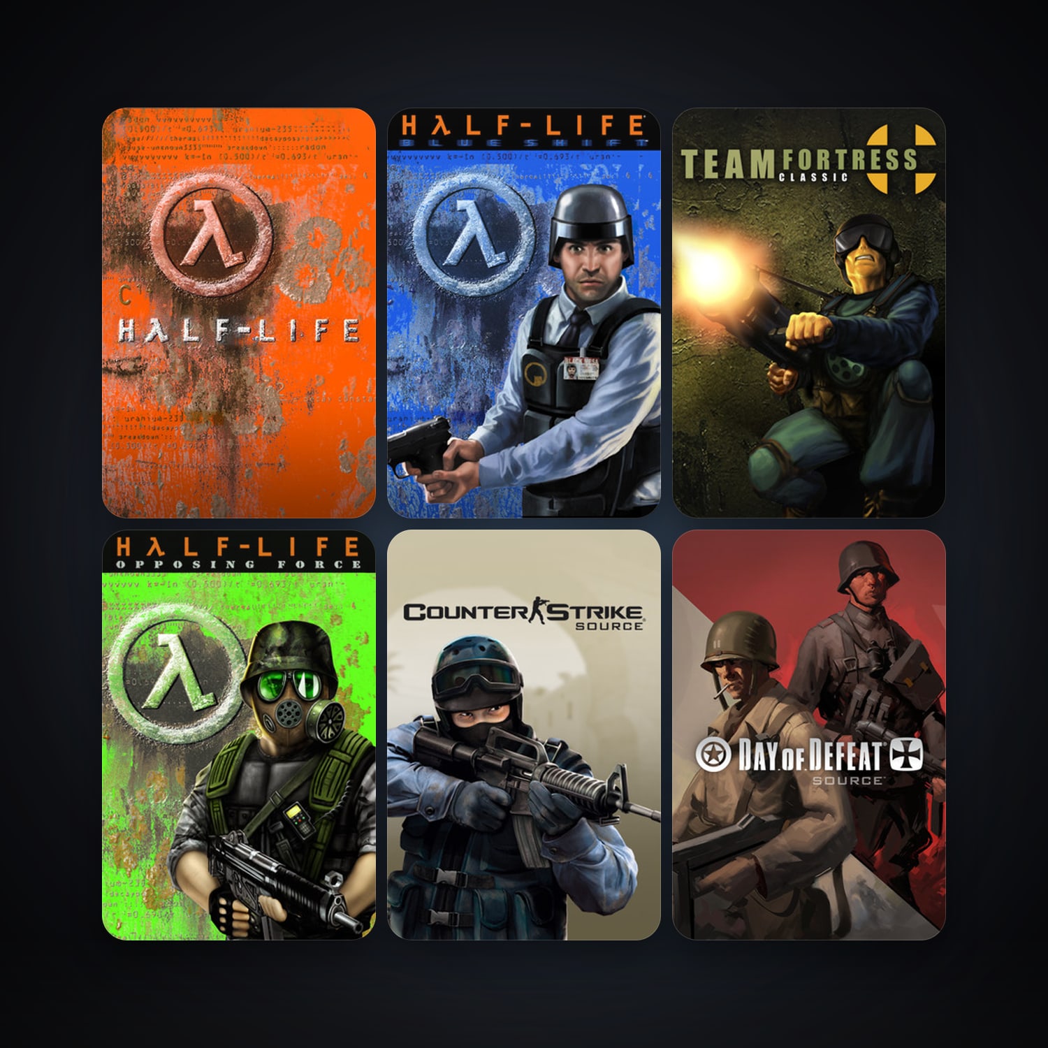 Steam account — Team Fortress Classic + Half-Life: Opposing Force, 8 games, Steam 10, clean — HabibiAccounts